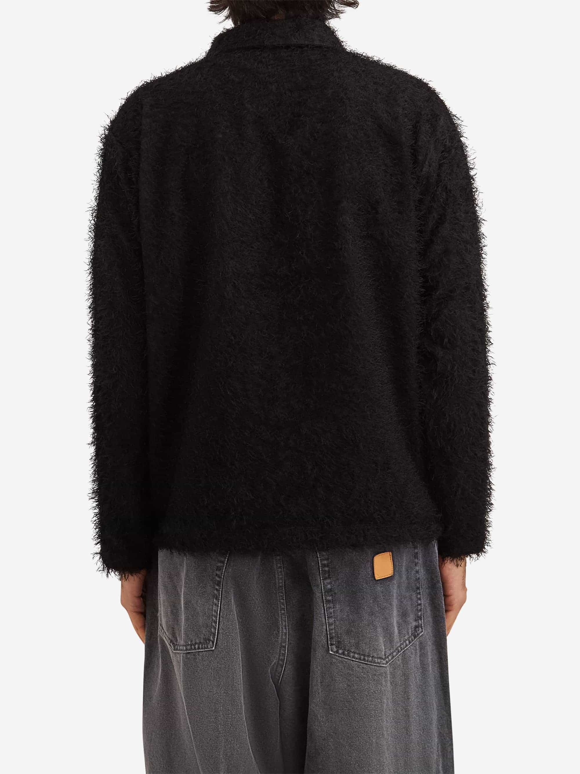 Beams Fringe Shirt - Black - Image 5