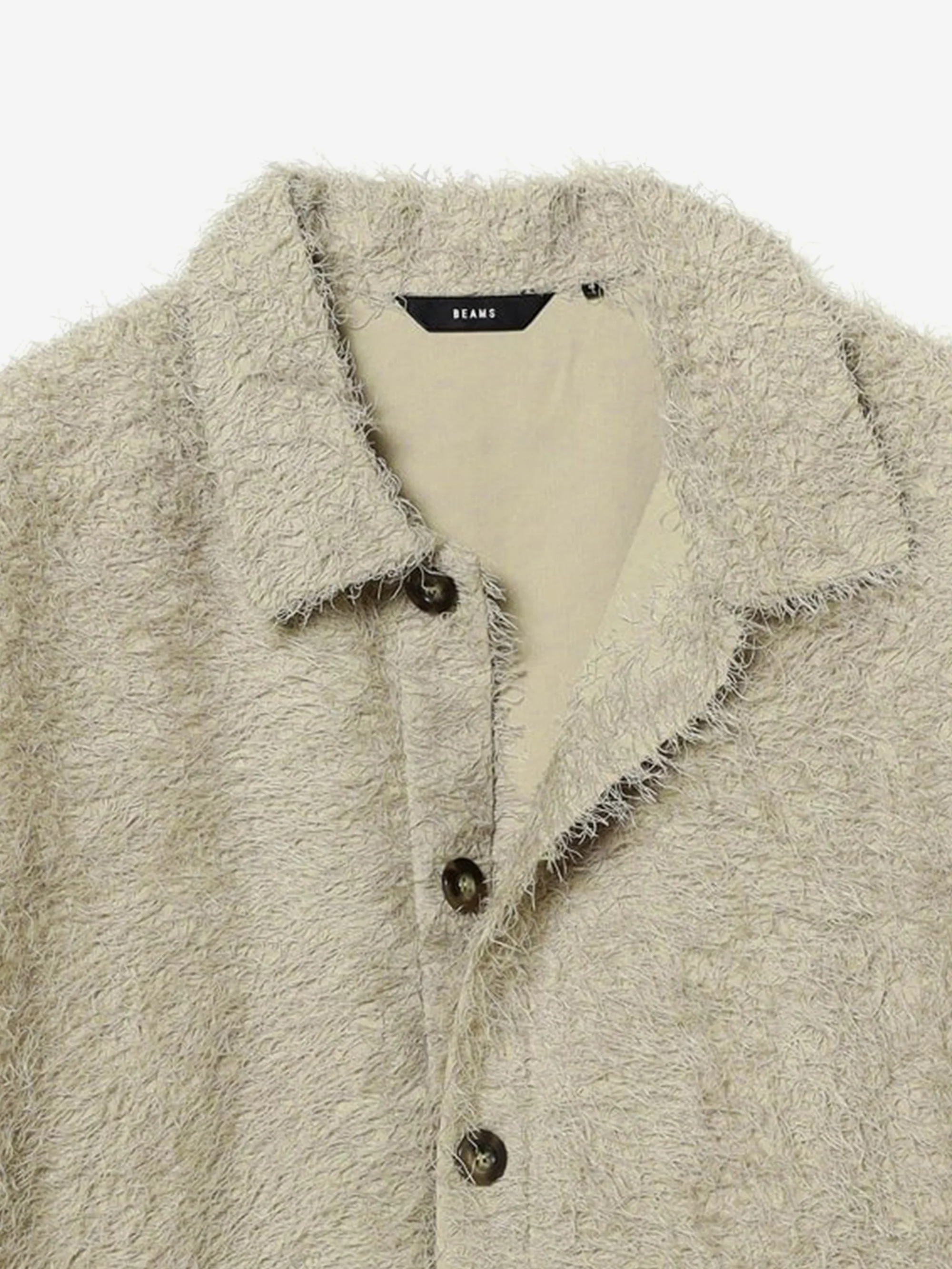 Beams Fringe Shirt - Taupe - Image 6
