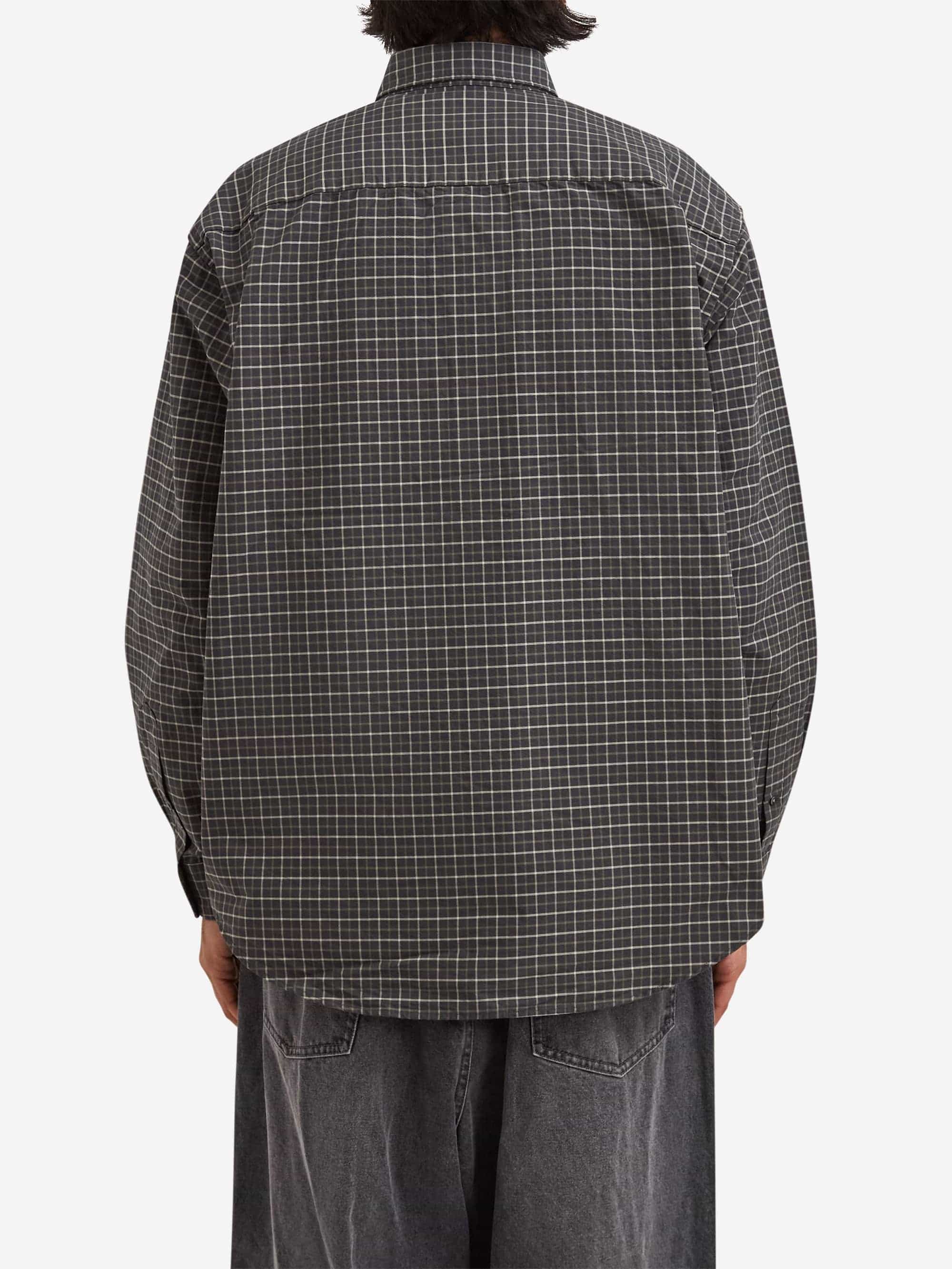 Beams Heavy Oxford Button Down Shirt - Charcoal Check - Image 7