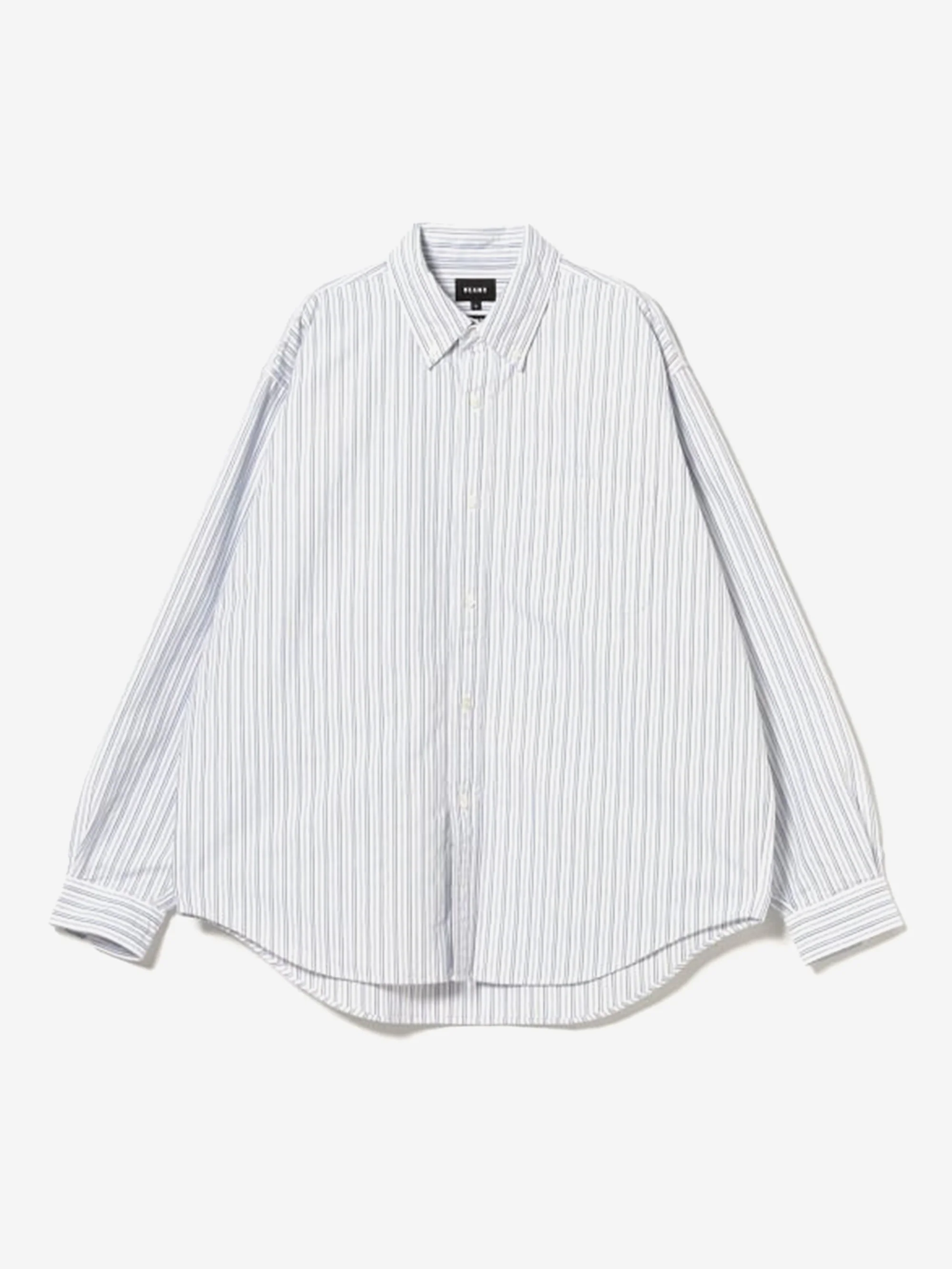 Beams Heavy Oxford Body Shirt - Sax Stripe