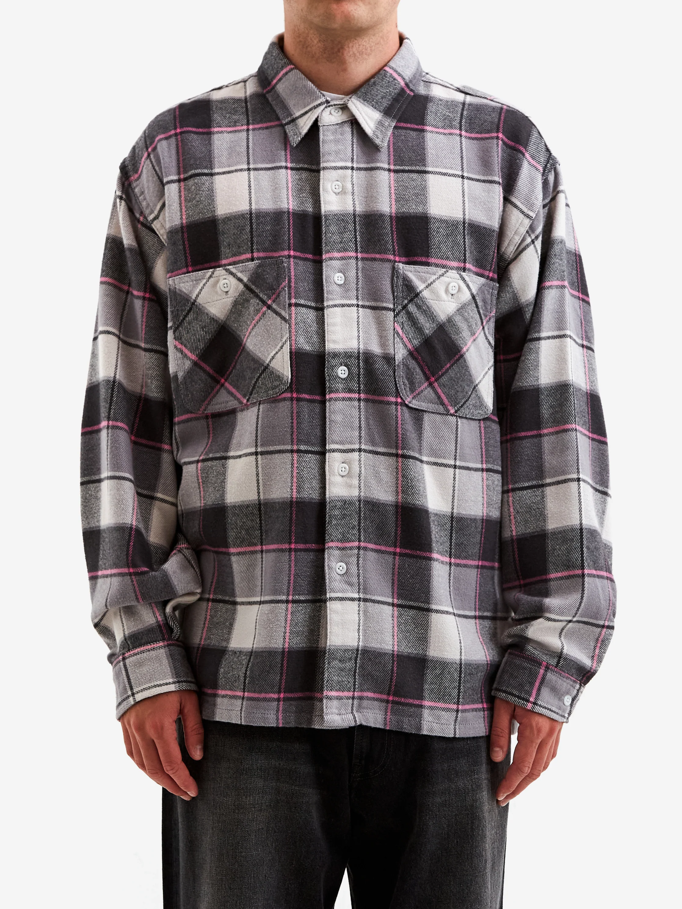 Beams Jazznep Work Shirt - Grey - Image 2