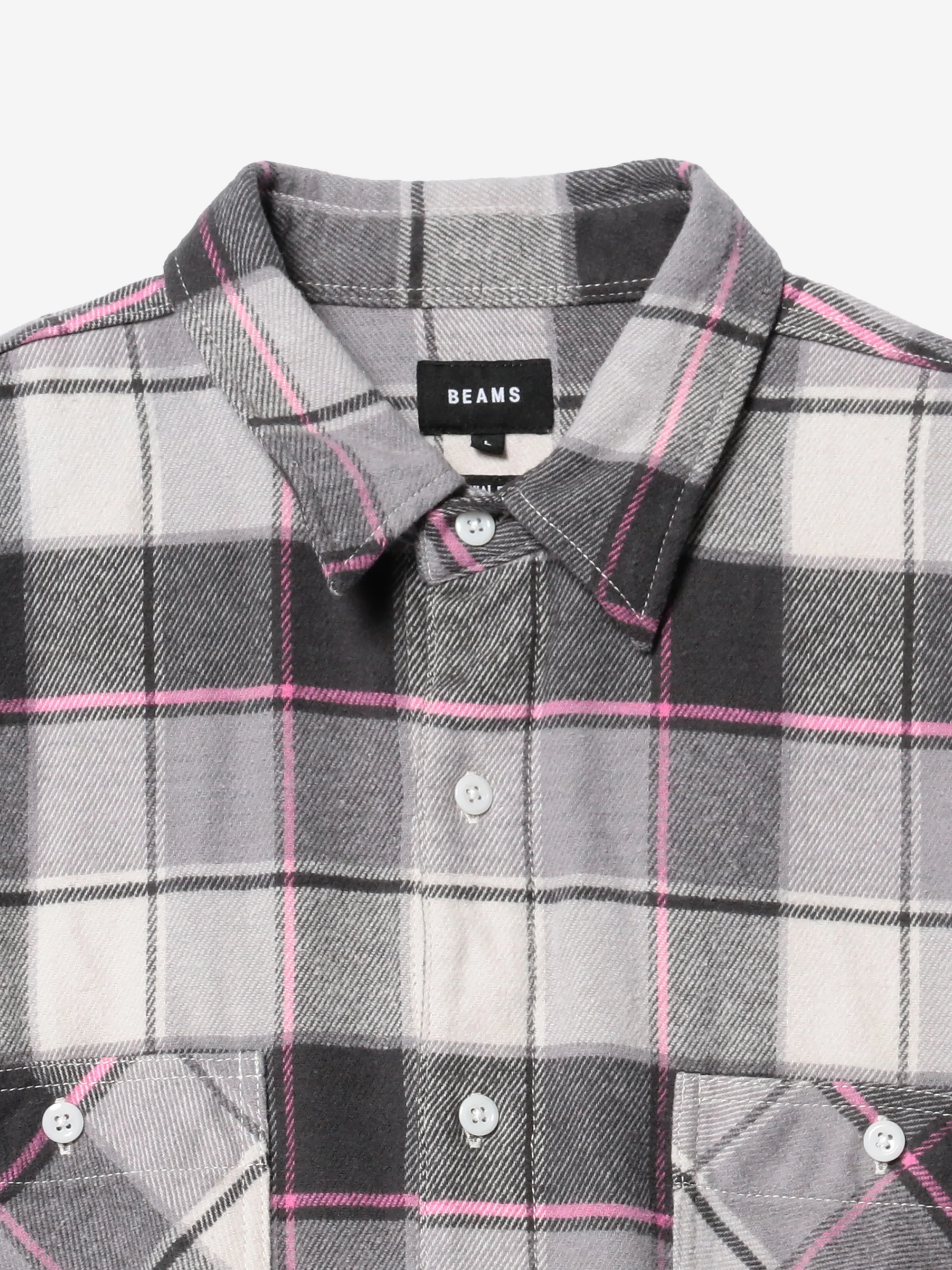Beams Jazznep Work Shirt - Grey - Image 4