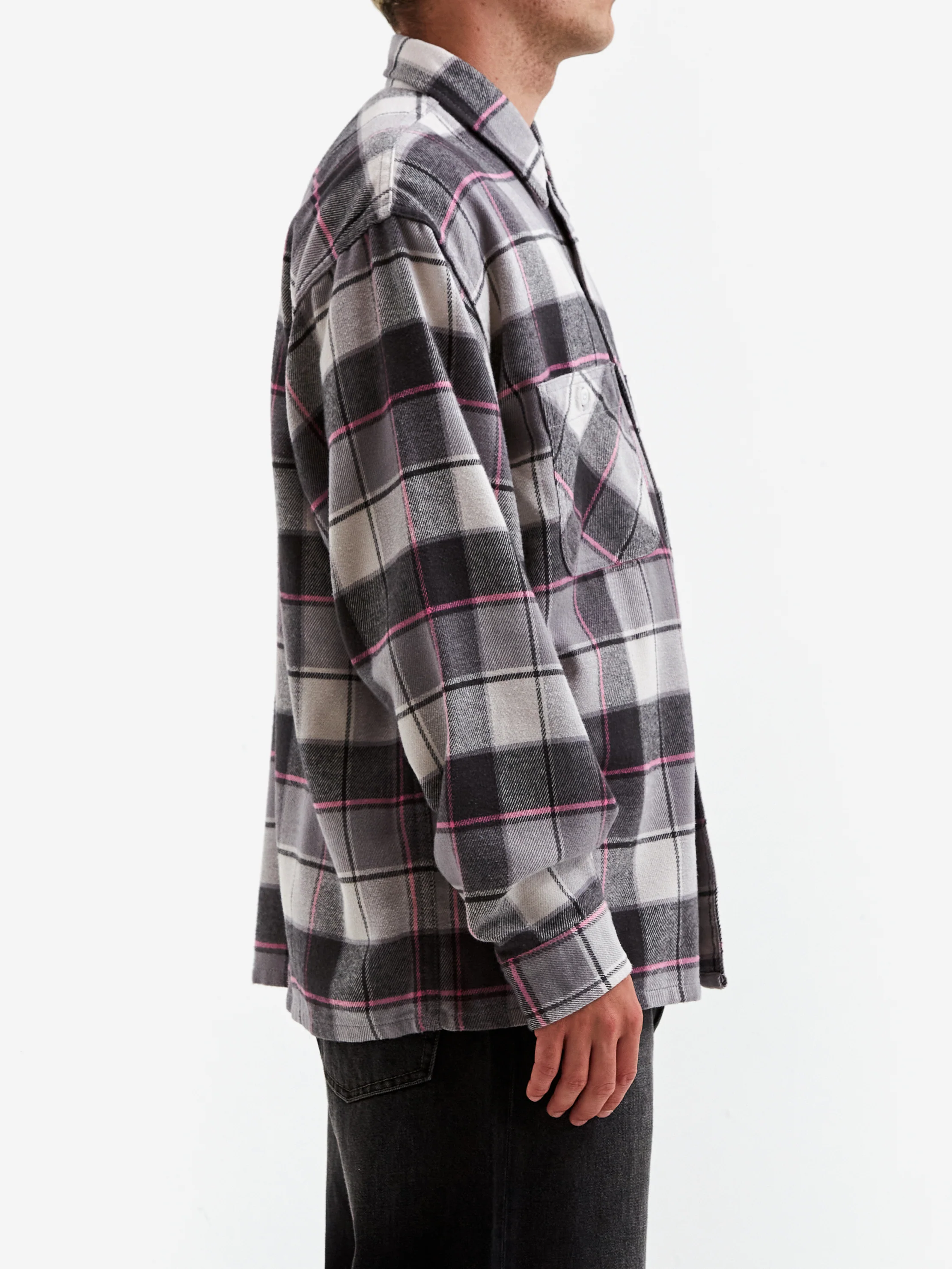Beams Jazznep Work Shirt - Grey - Image 6