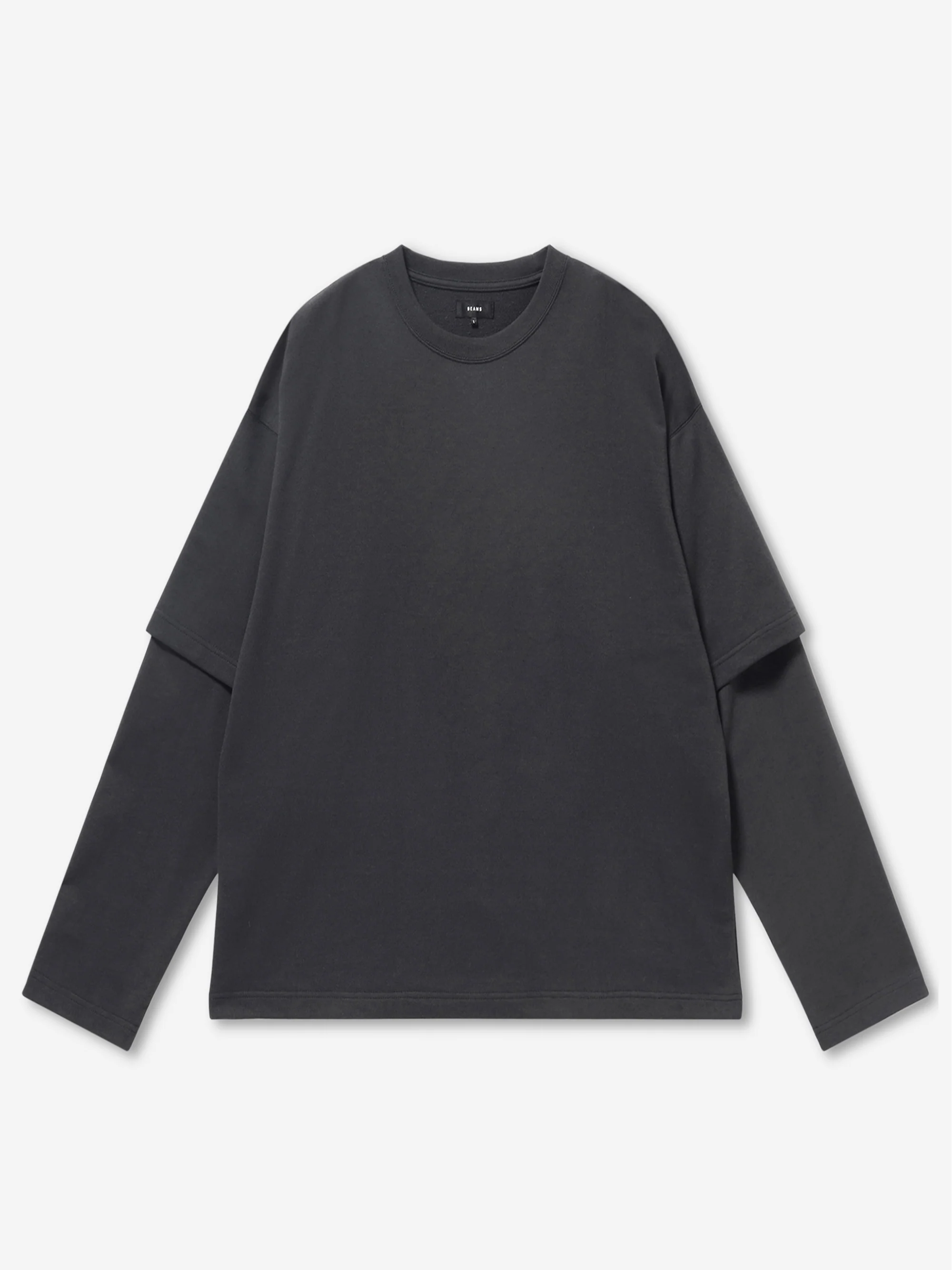 Beams Layered Tee - Soft Black