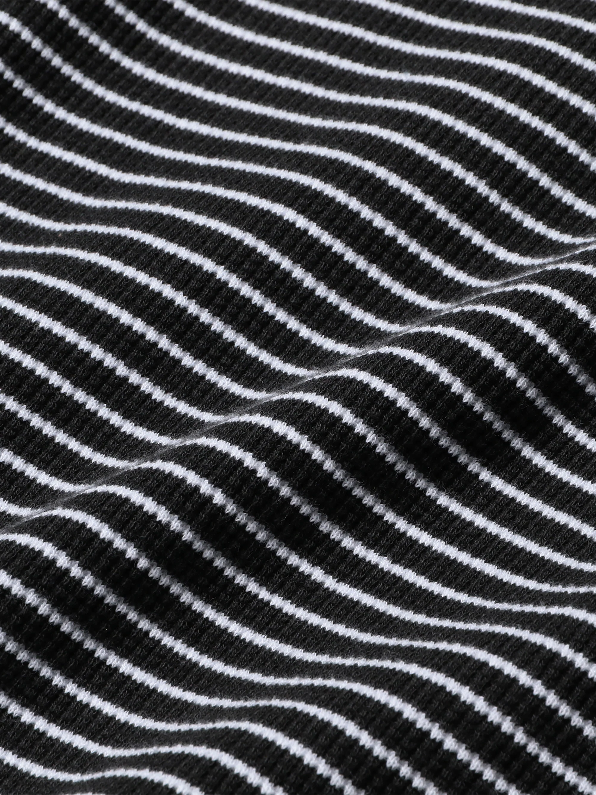 Beams Loose Thermal Stripe Crewneck - Border - Image 3
