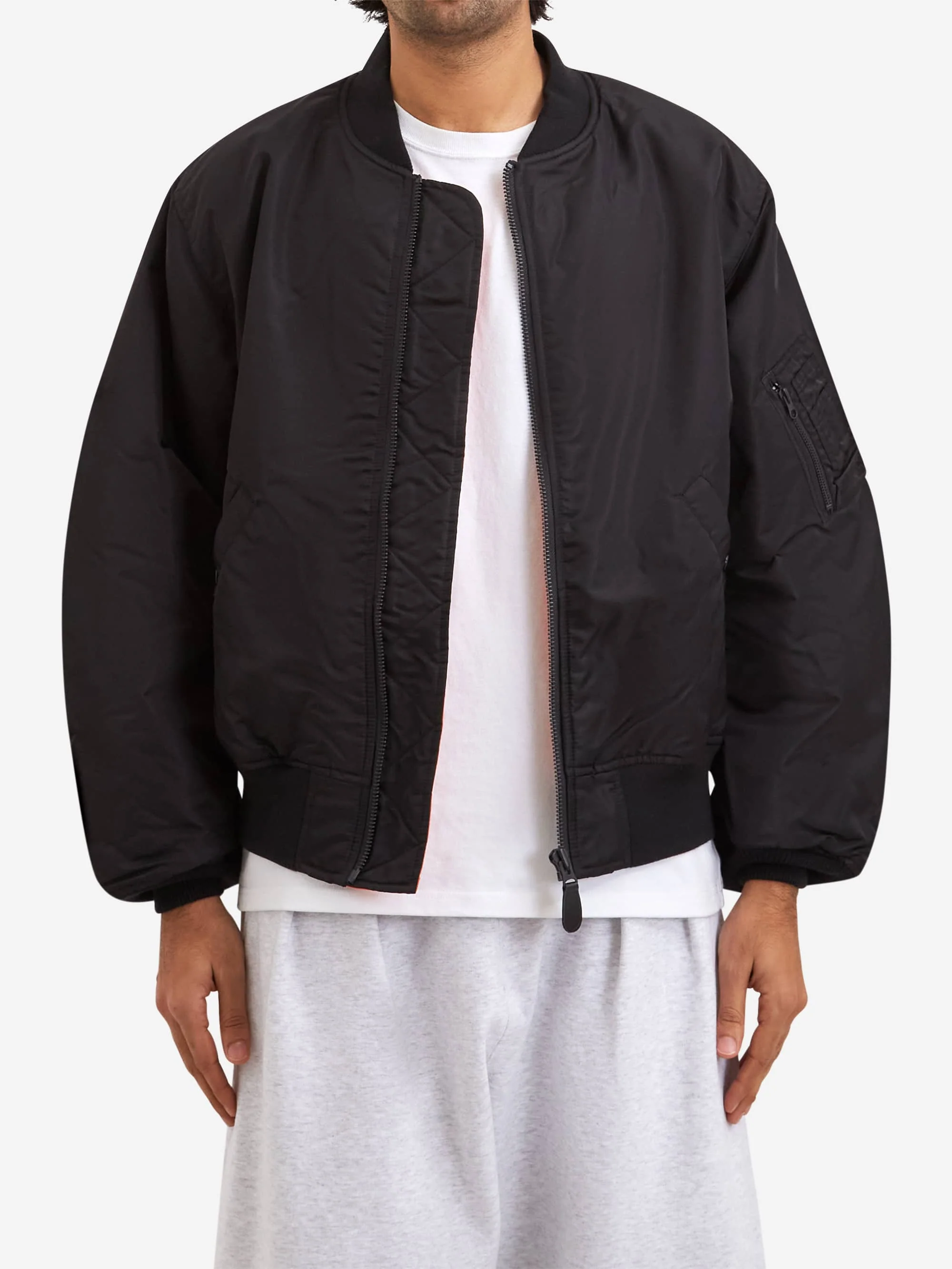 Beams MA1 D-Type Bomber Jacket - Black - Image 2