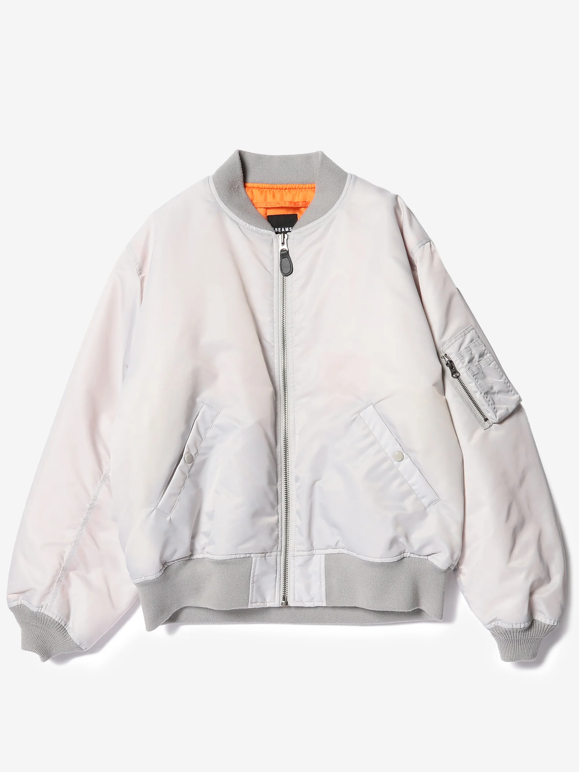 Beams Mil Type MA-1 Puff Bomber Jacket - Silver