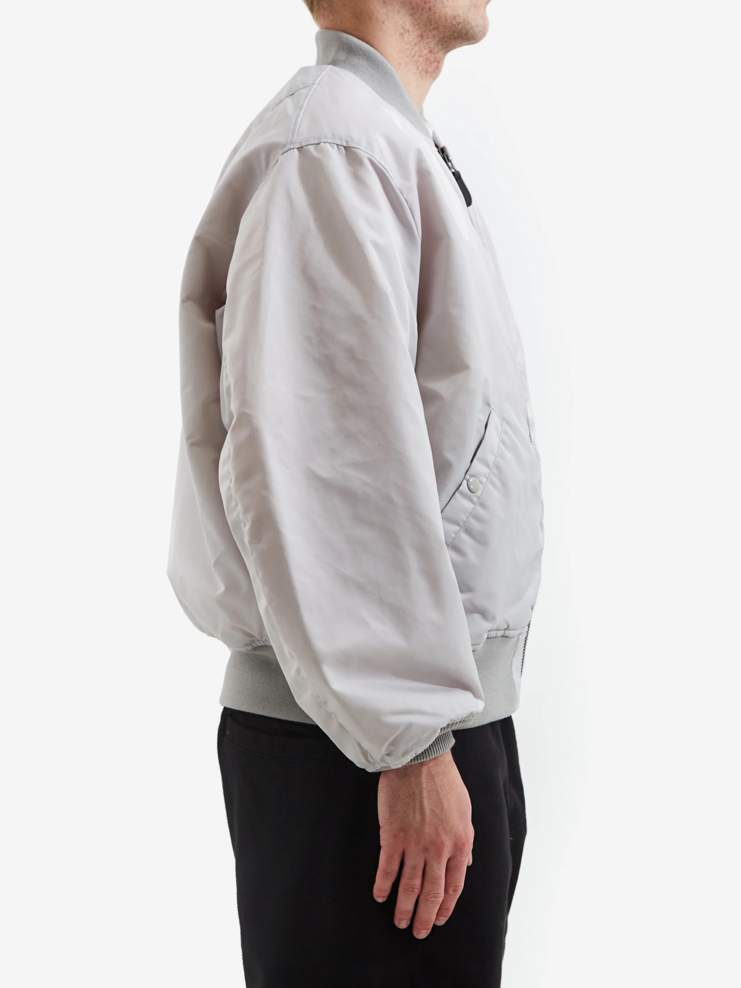 Beams Mil Type MA-1 Puff Bomber Jacket - Silver - Image 4