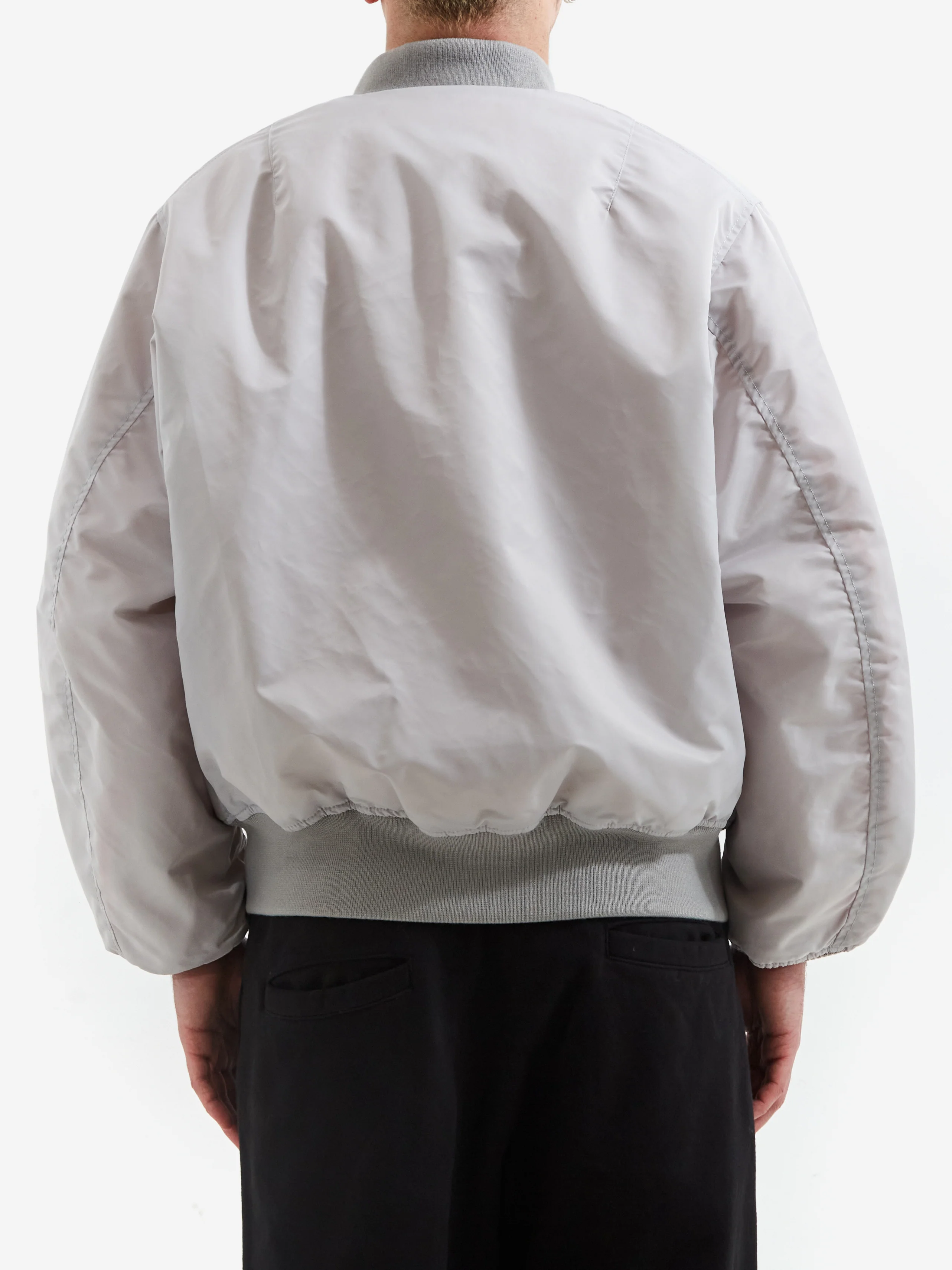 Beams Mil Type MA-1 Puff Bomber Jacket - Silver - Image 5