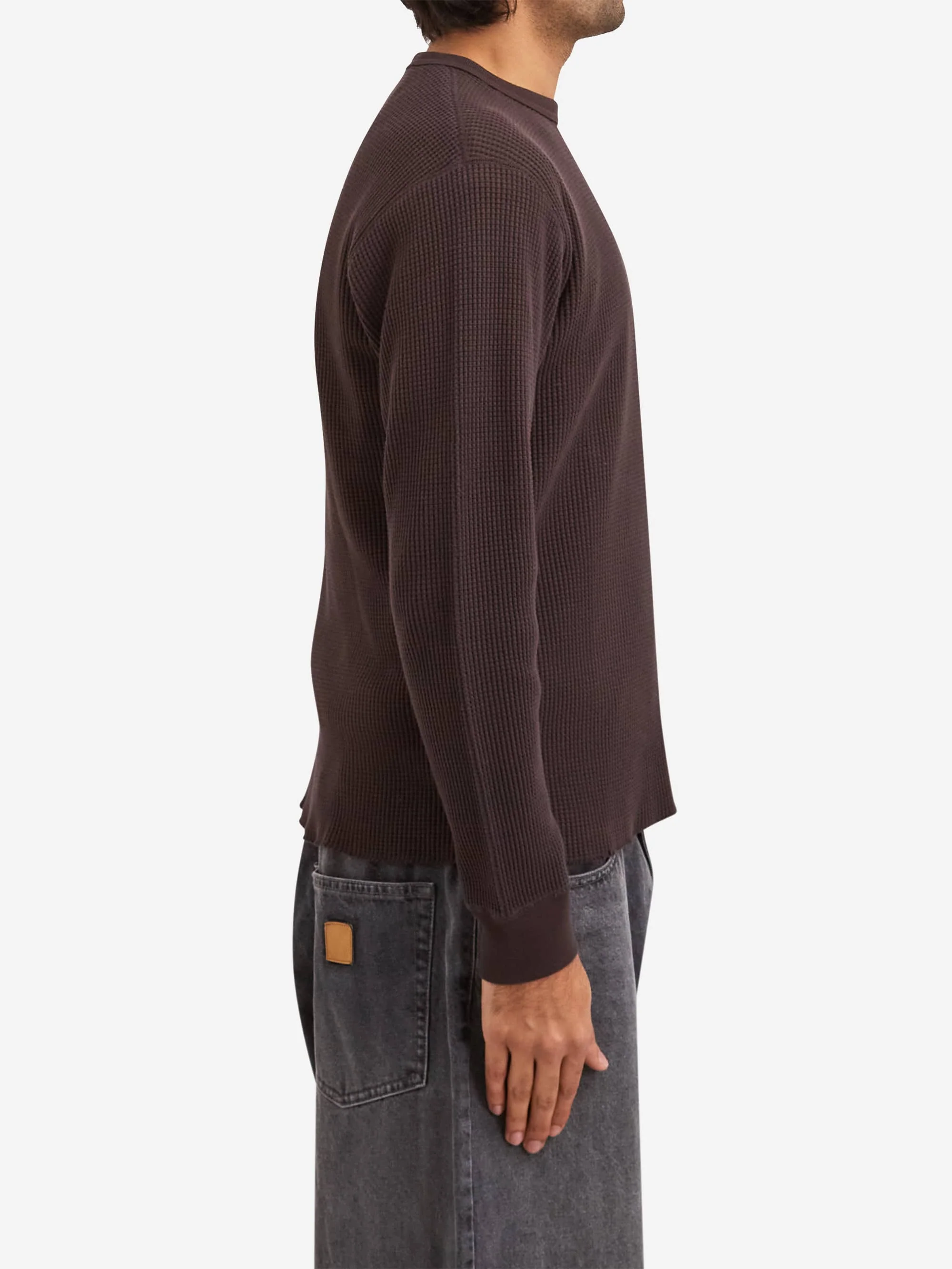 Beams New Thermal Crew Neck - Dark Brown - Image 4