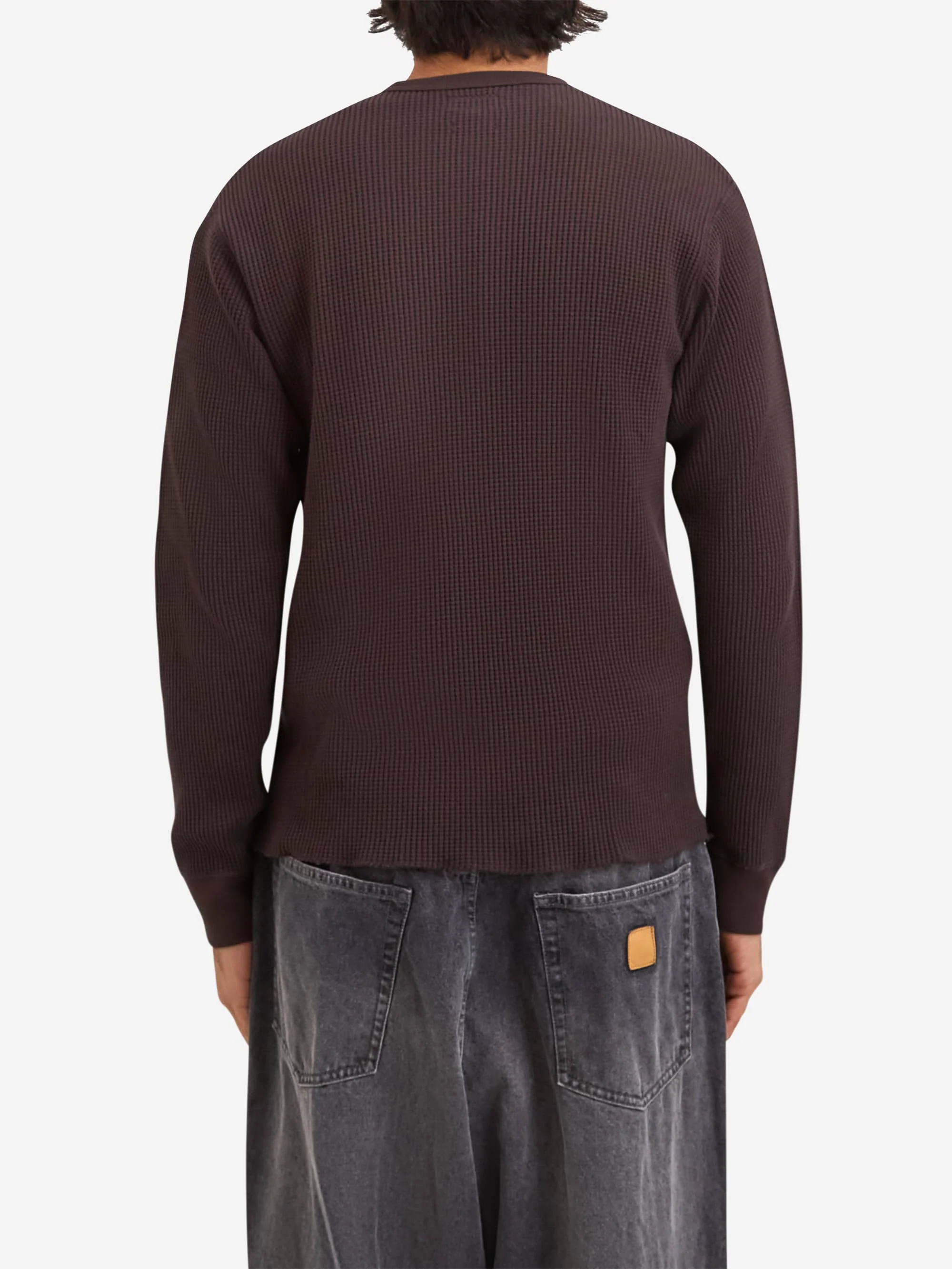 Beams New Thermal Crew Neck - Dark Brown - Image 5