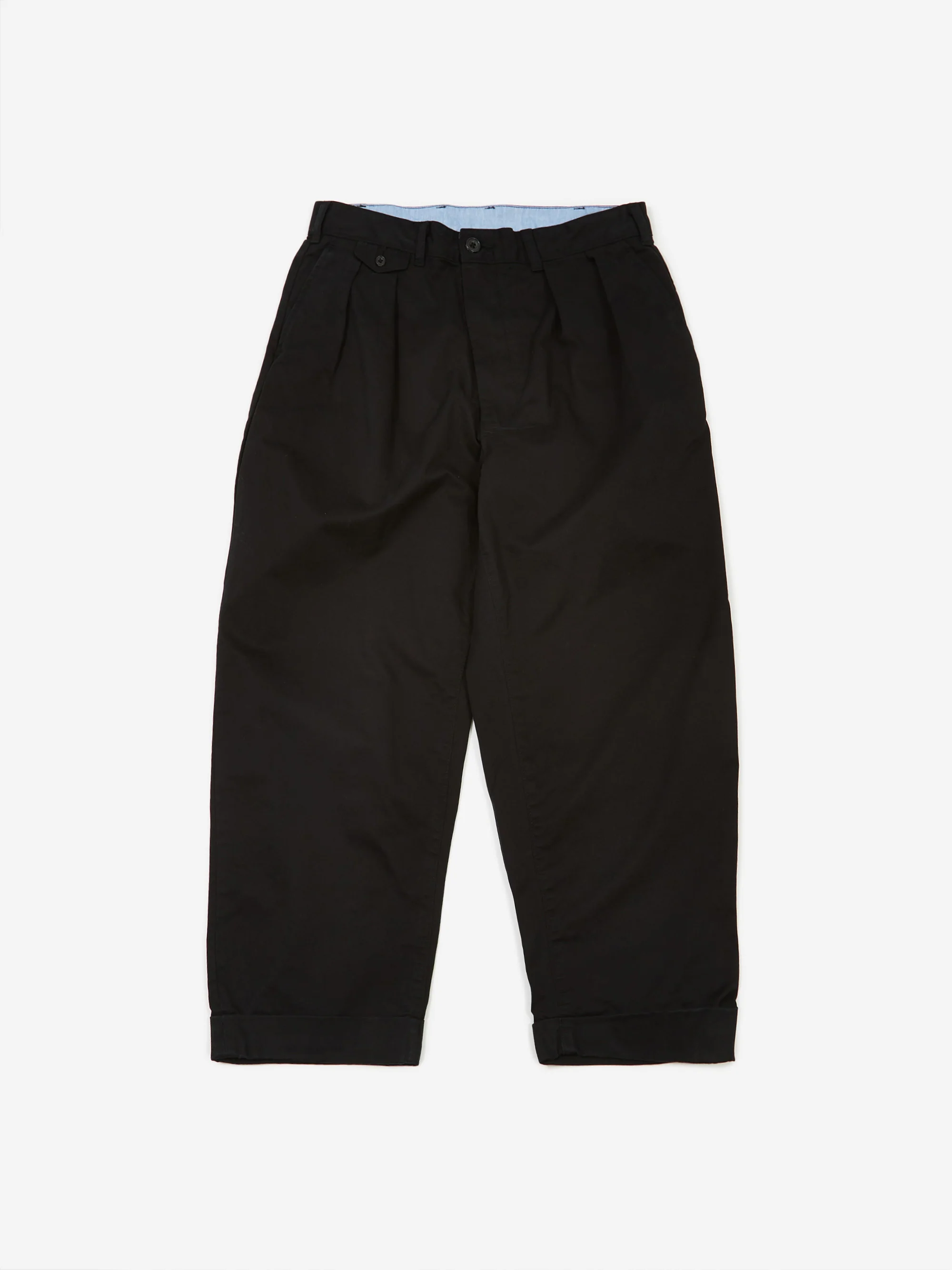 Beams Plus 2Pleats Twill Trouser - Black