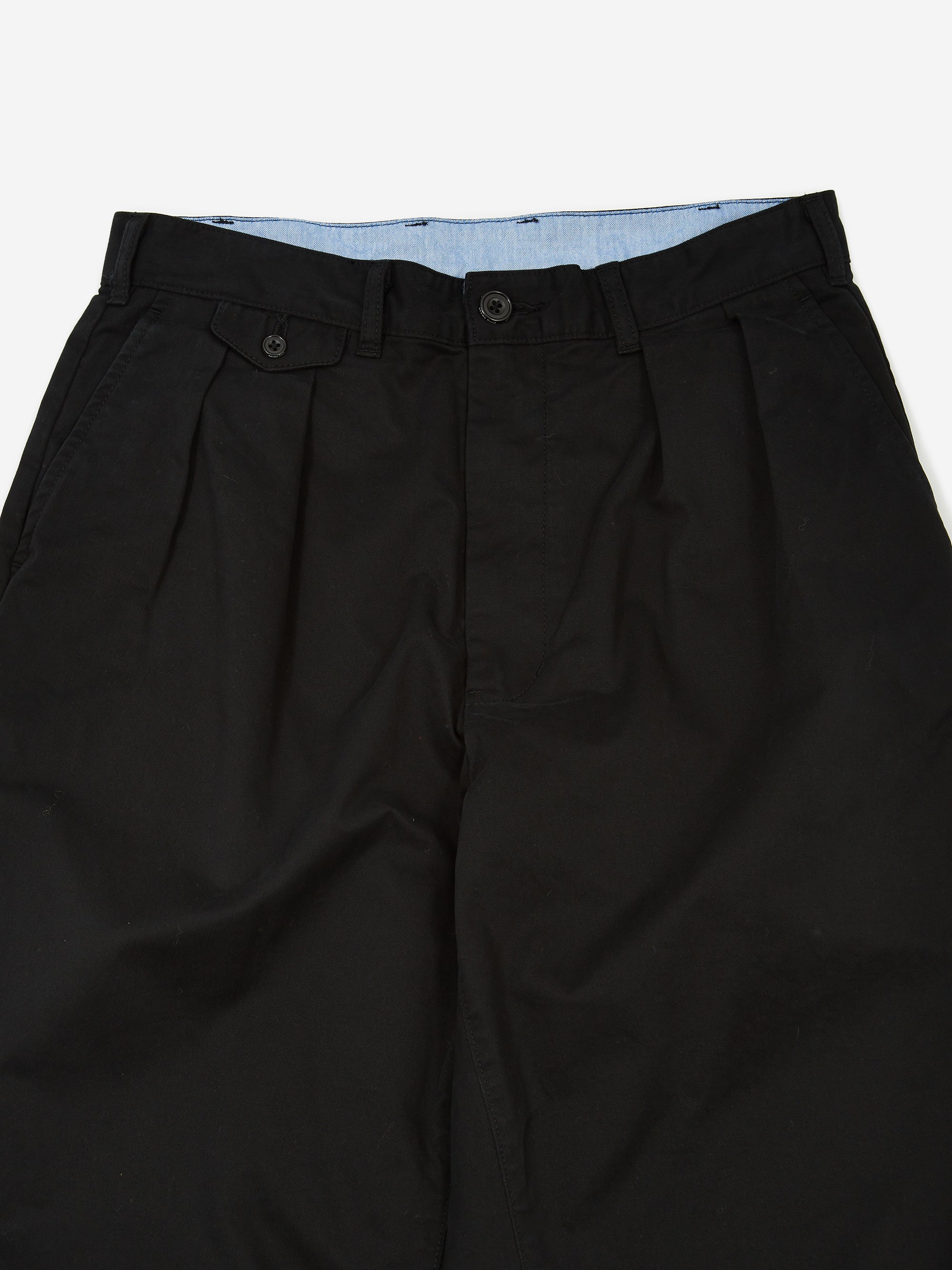 Beams Plus 2Pleats Twill Trouser - Black - Image 3