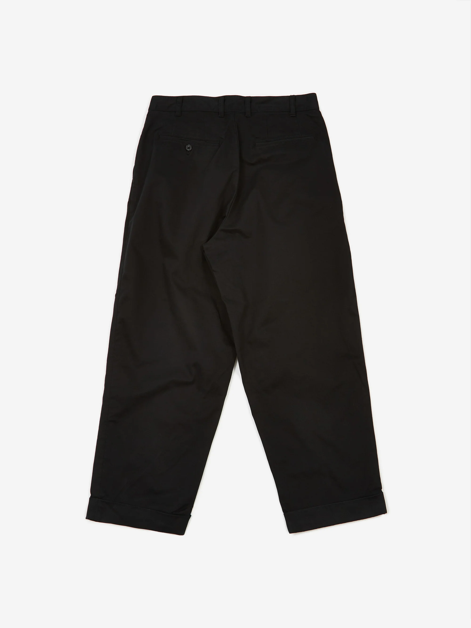 Beams Plus 2Pleats Twill Trouser - Black - Image 4