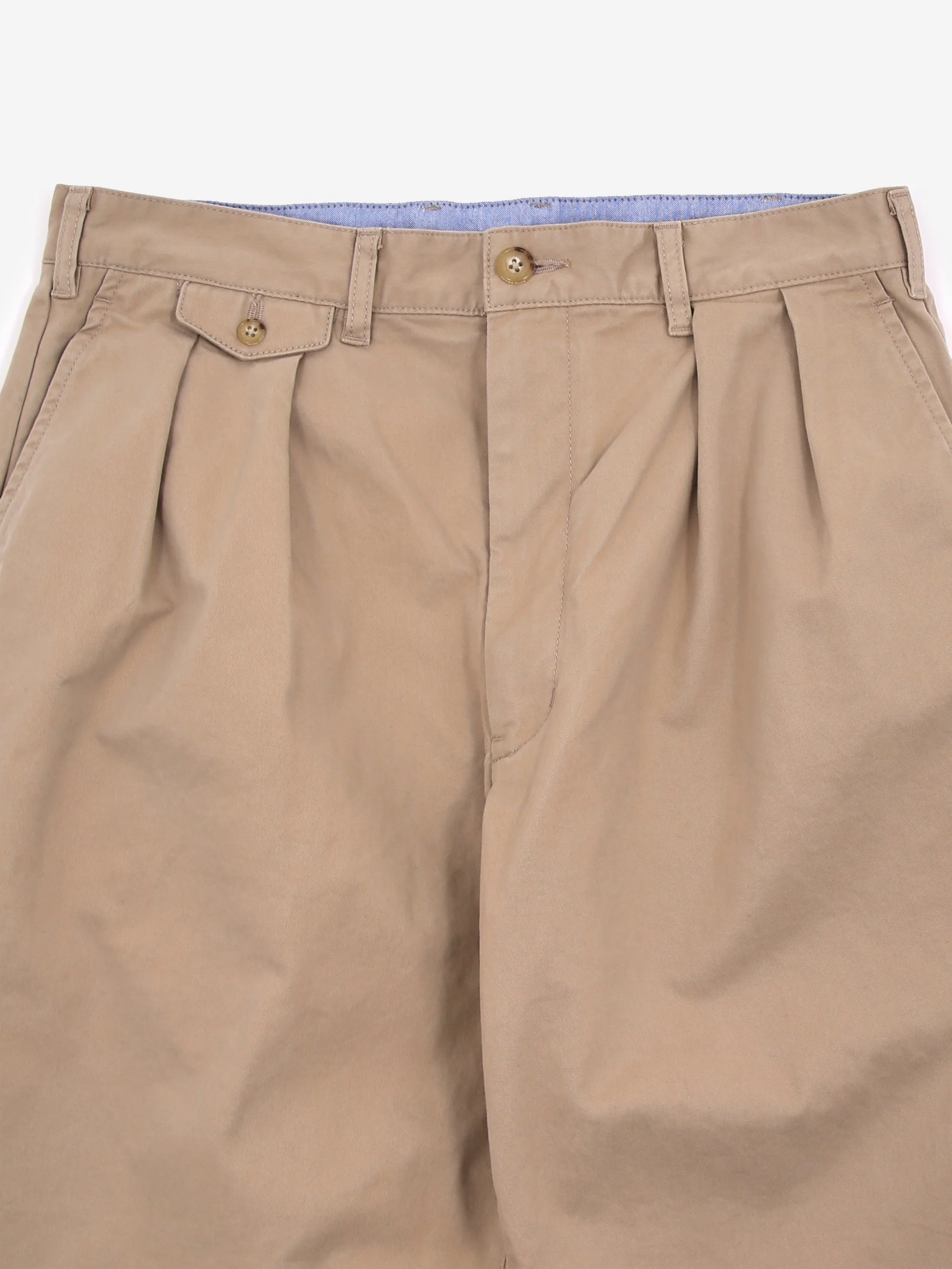 Beams Plus 2Pleats Twill Trouser - Khaki - Image 3