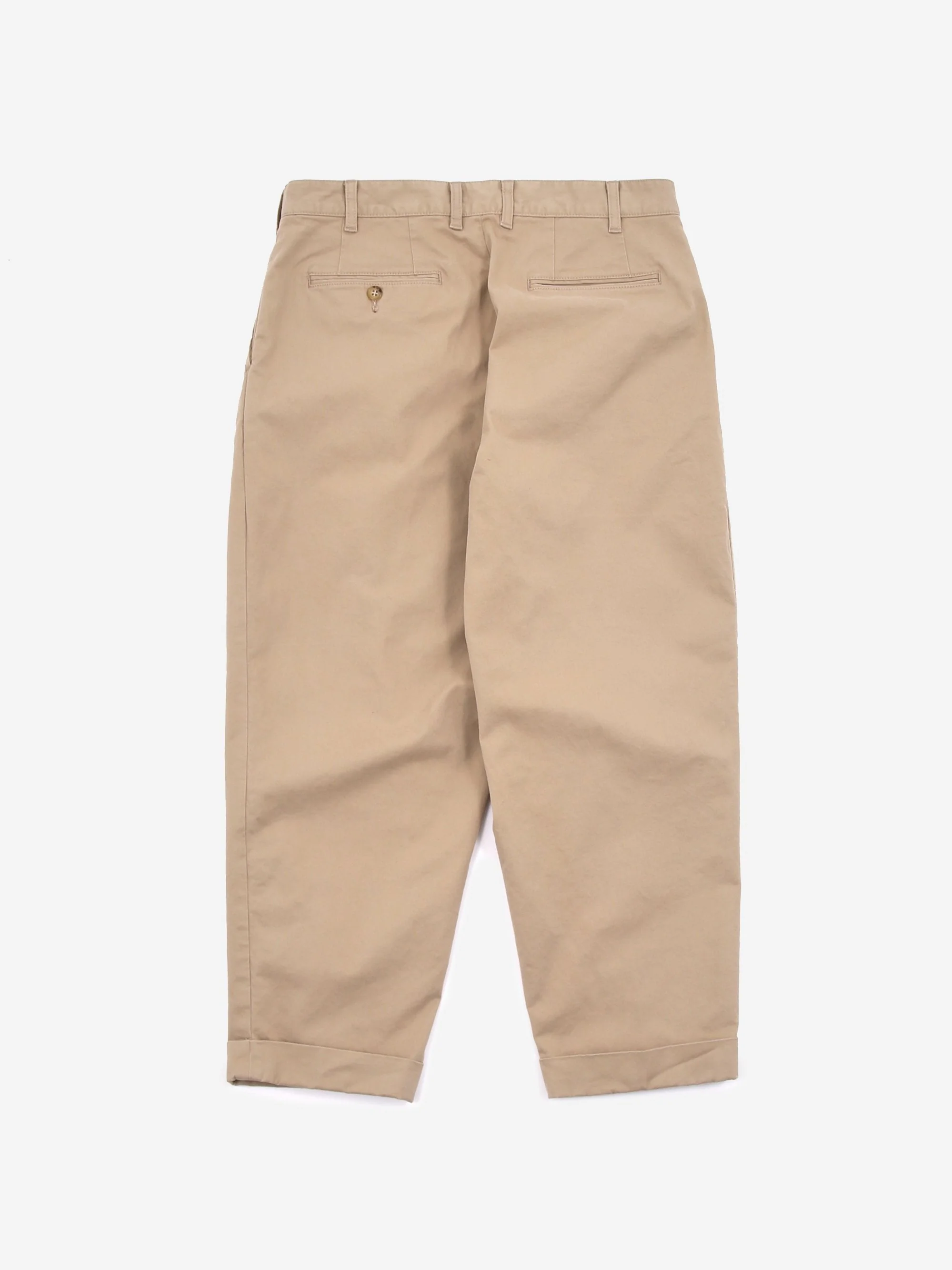 Beams Plus 2Pleats Twill Trouser - Khaki - Image 4