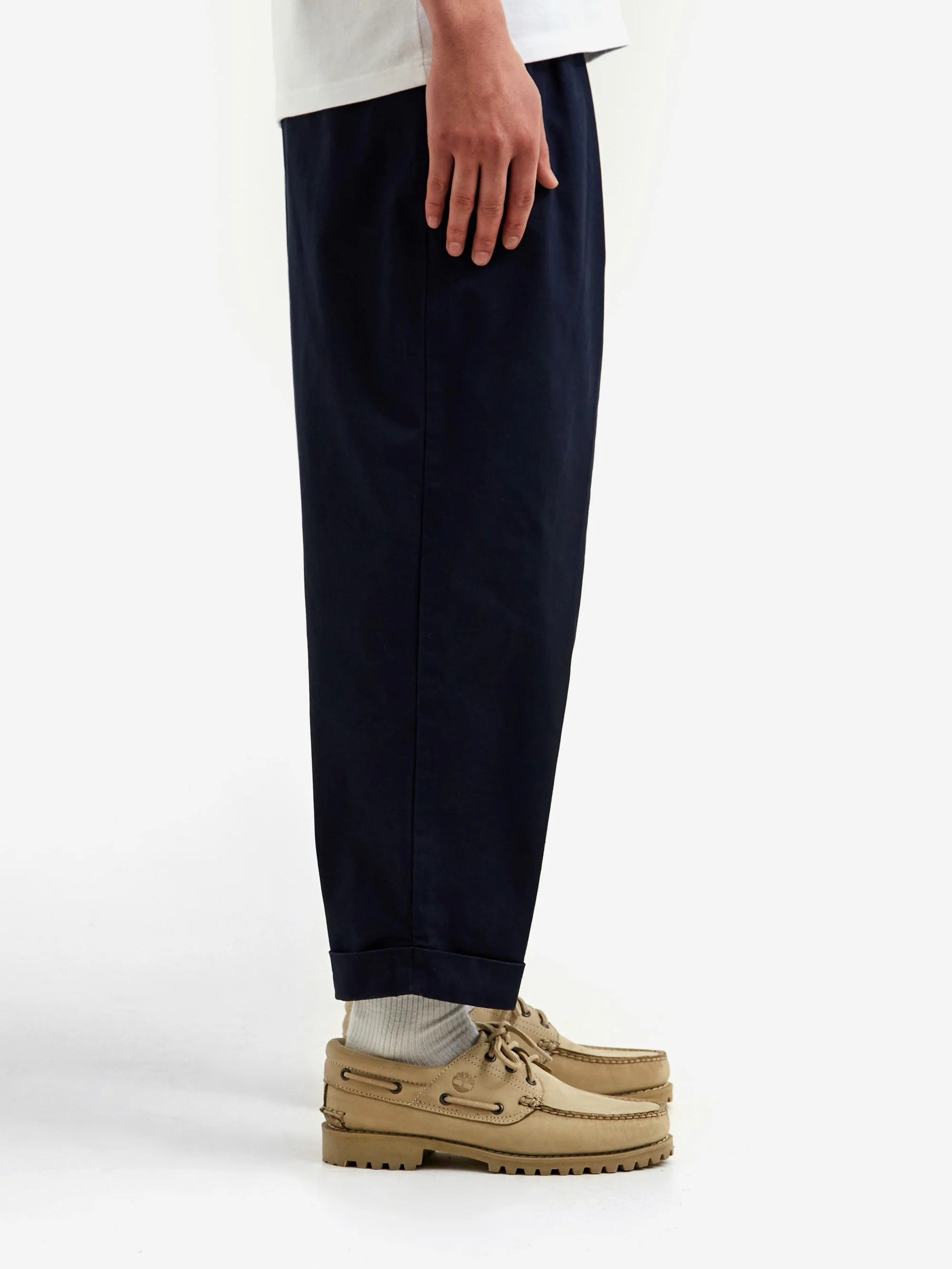 Beams Plus 2Pleats Twill Trouser - Navy - Image 5