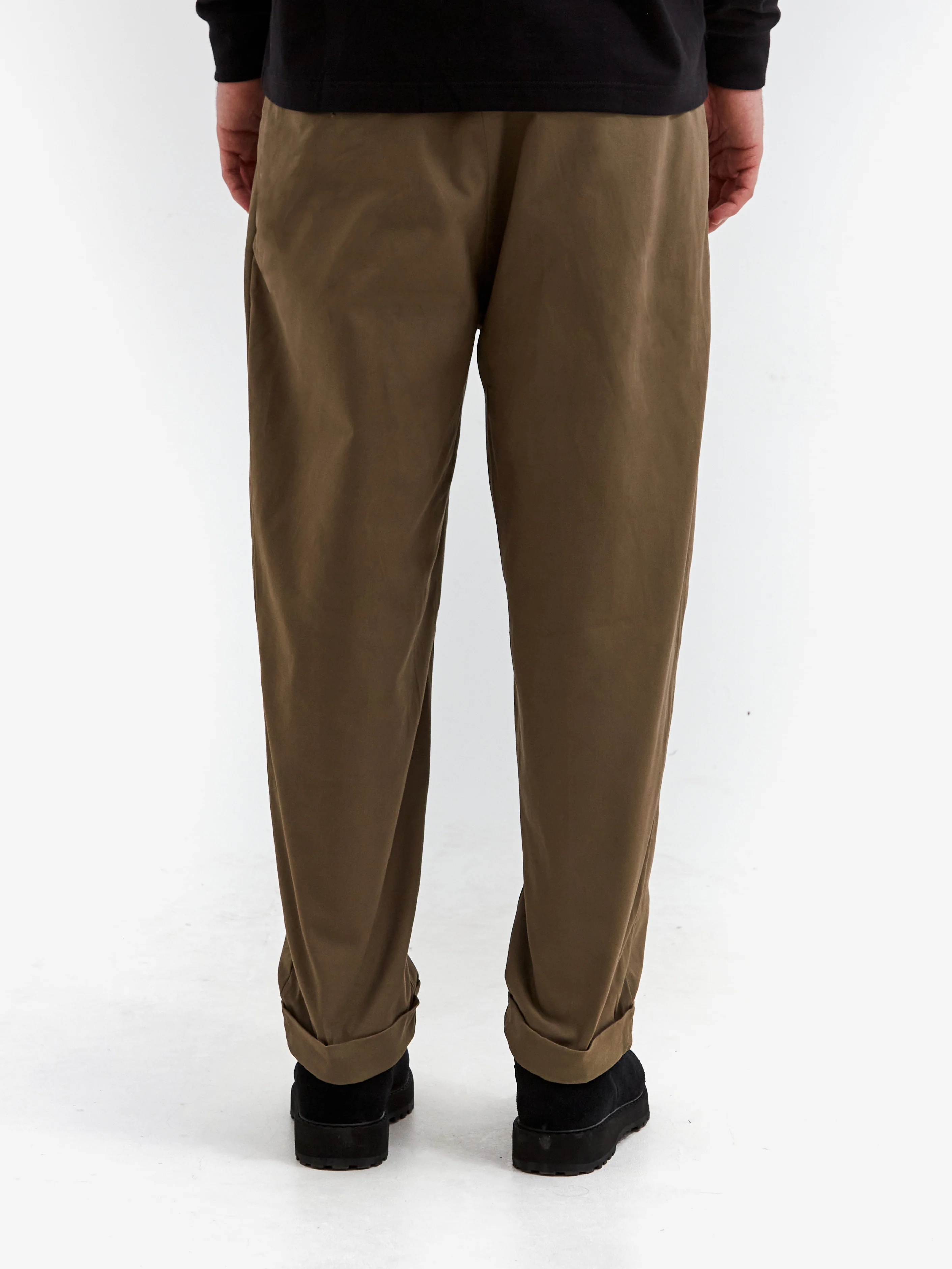 Beams Plus 2Pleats Twill Trouser - Olive - Image 6