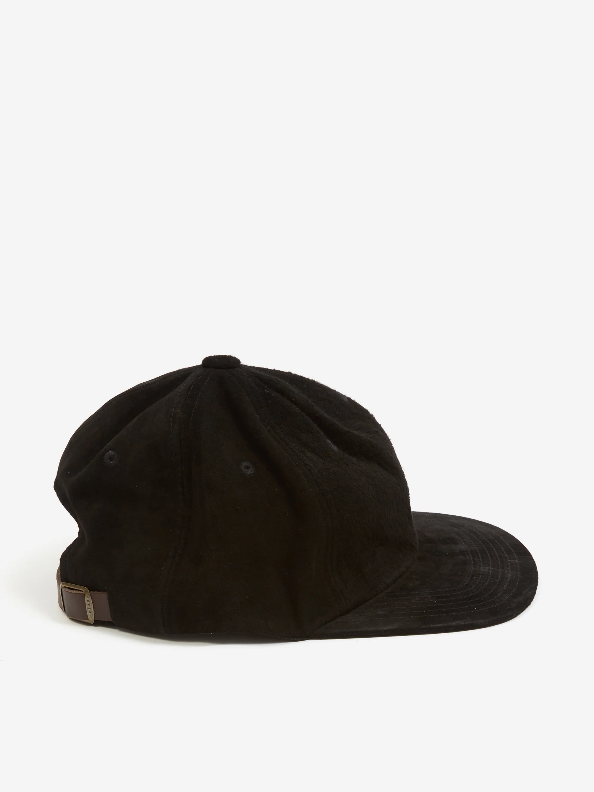 Beams Plus 6 Panel Suede Cap - Black - Image 3