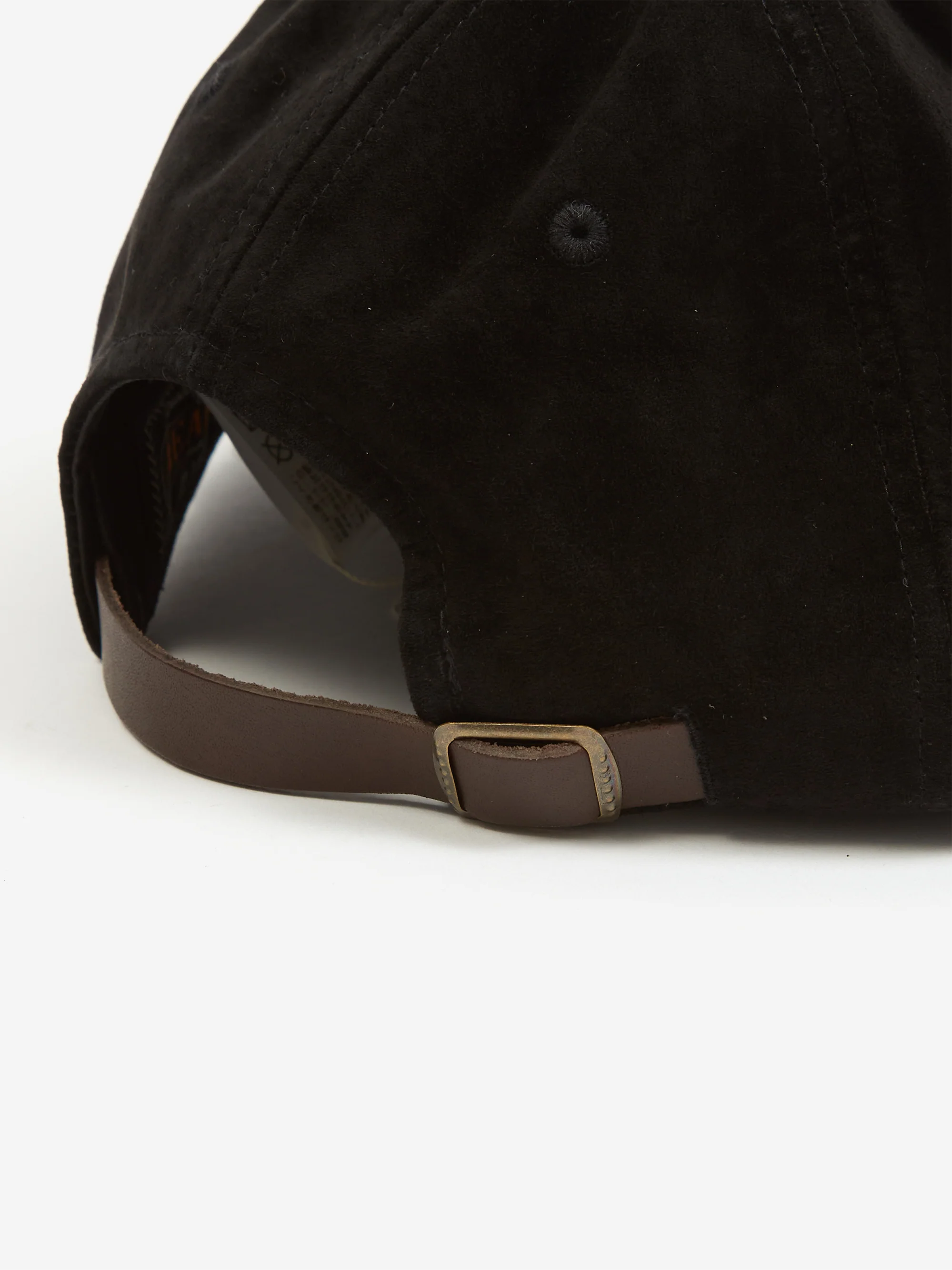 Beams Plus 6 Panel Suede Cap - Black - Image 4