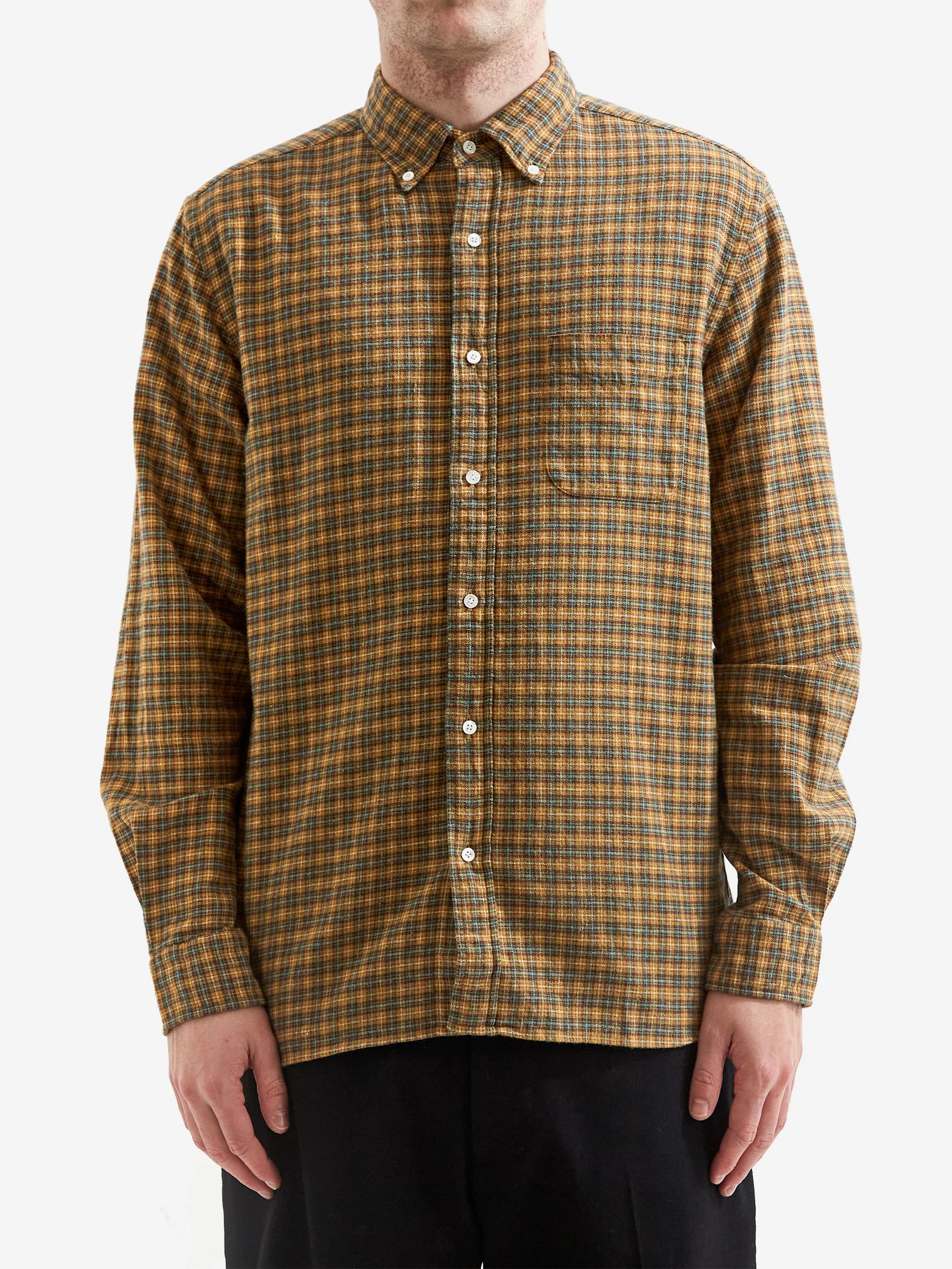 Beams Plus B.D. Mini Plaid Flannel - Yellow - Image 3