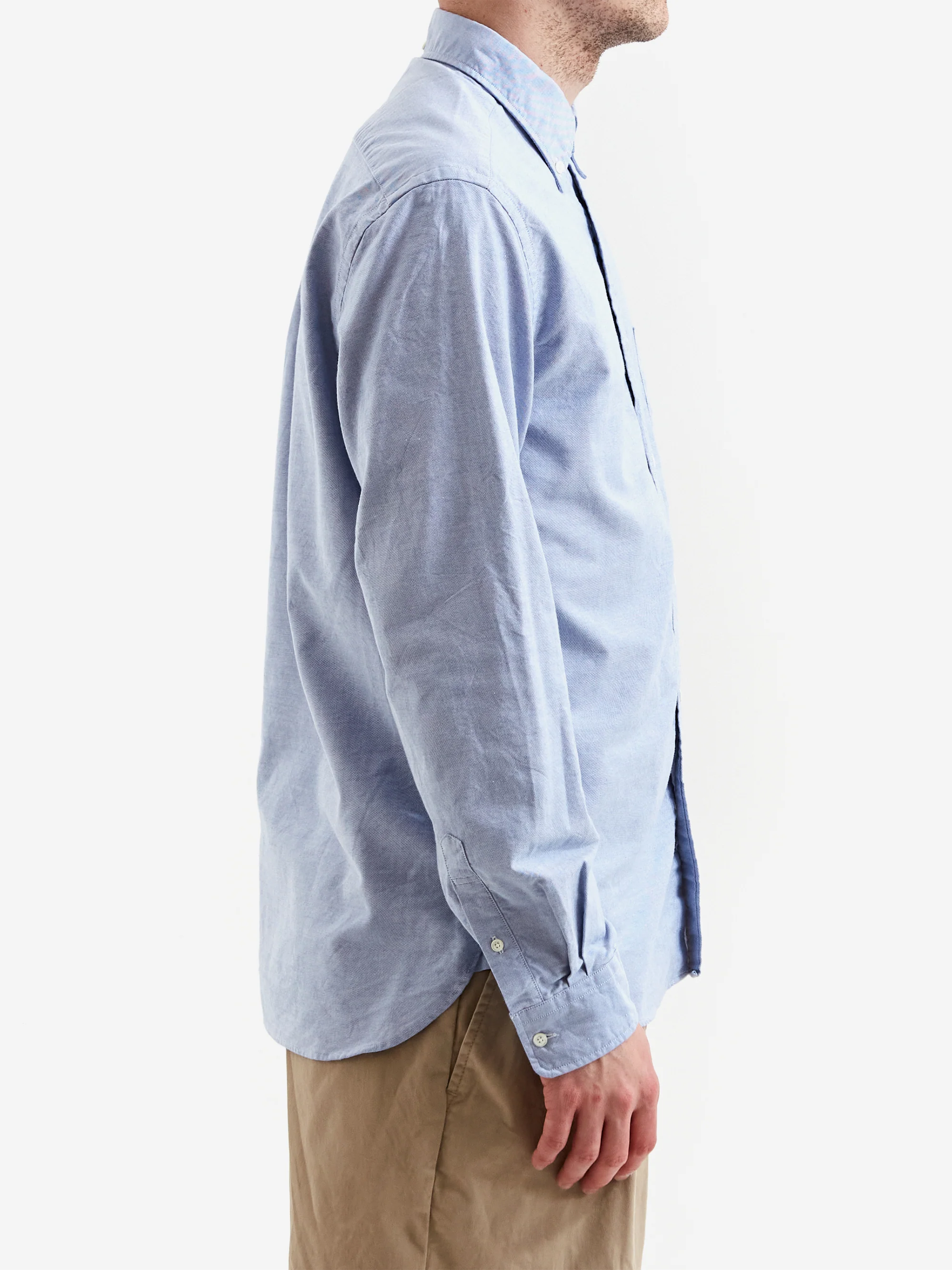 Beams Plus B.D Oxford Shirt - Blue - Image 5