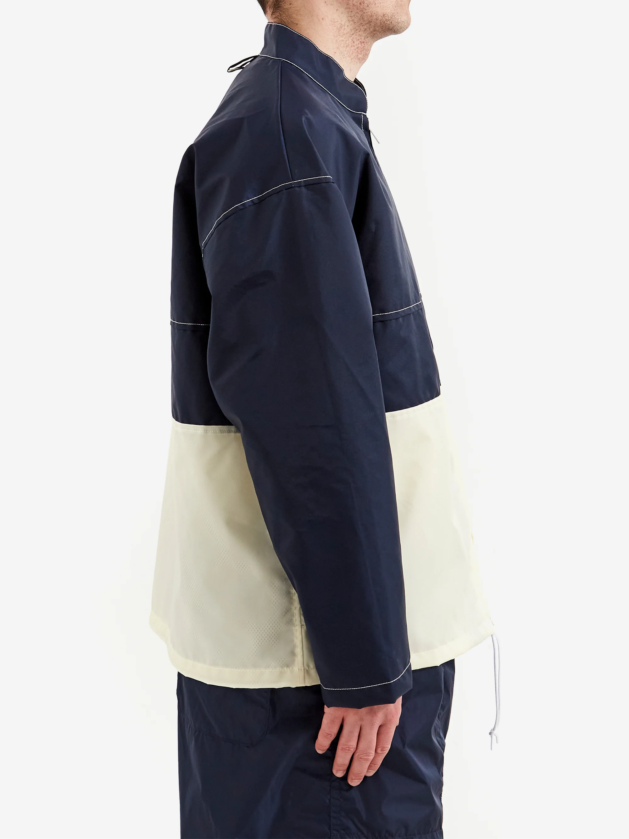Beams Plus Boat Jacket Stripe Nylon Oxford - Navy - Image 6