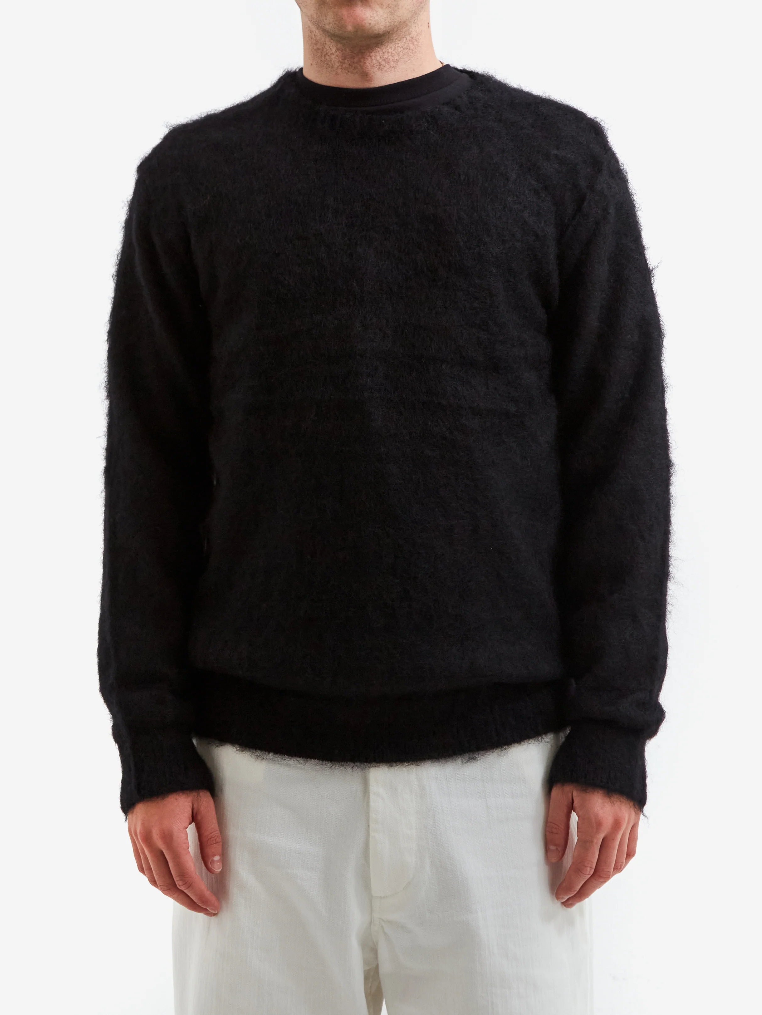 Beams Plus Crew Stretch Mohair - Black - Image 2