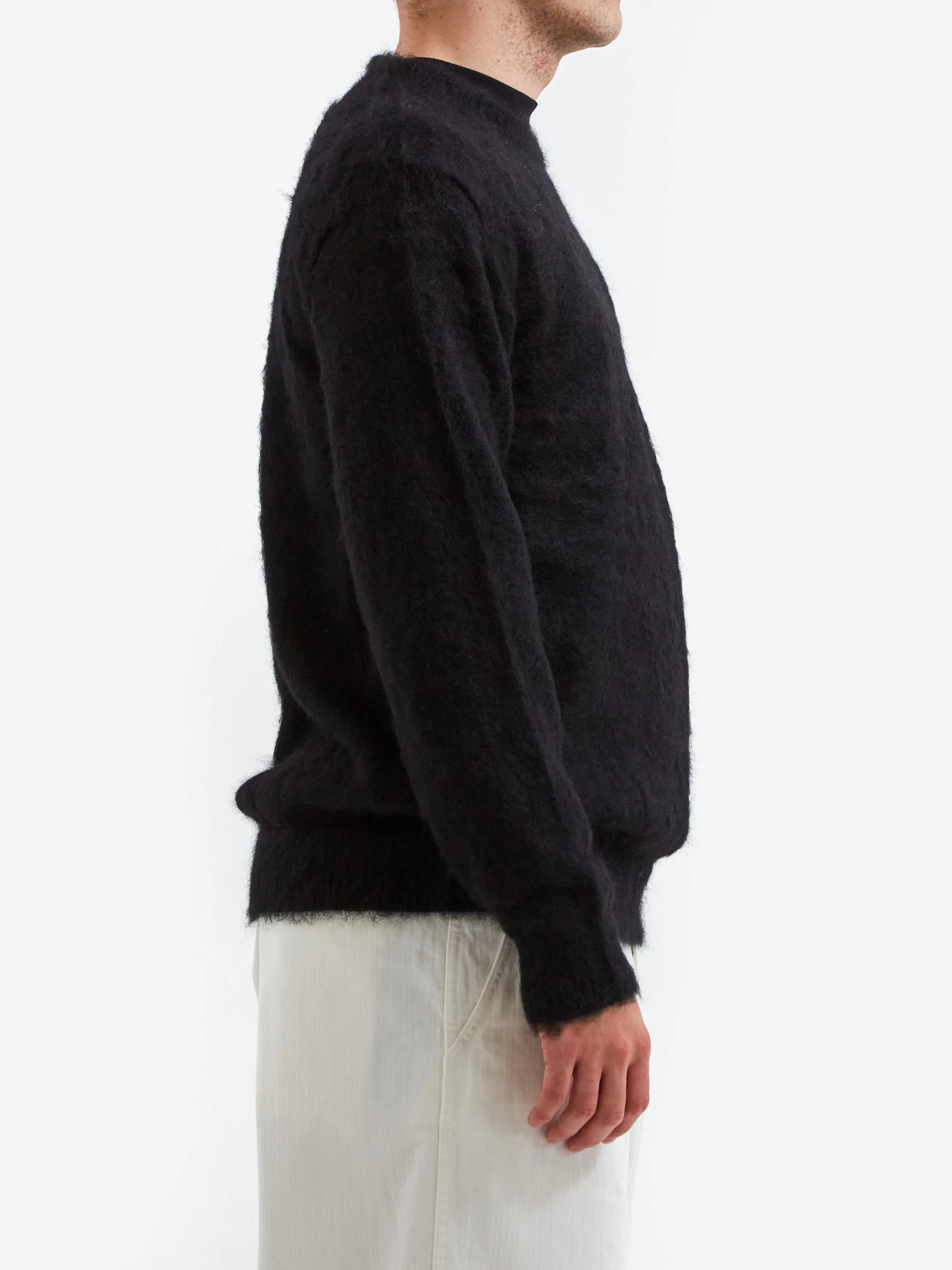 Beams Plus Crew Stretch Mohair - Black - Image 5