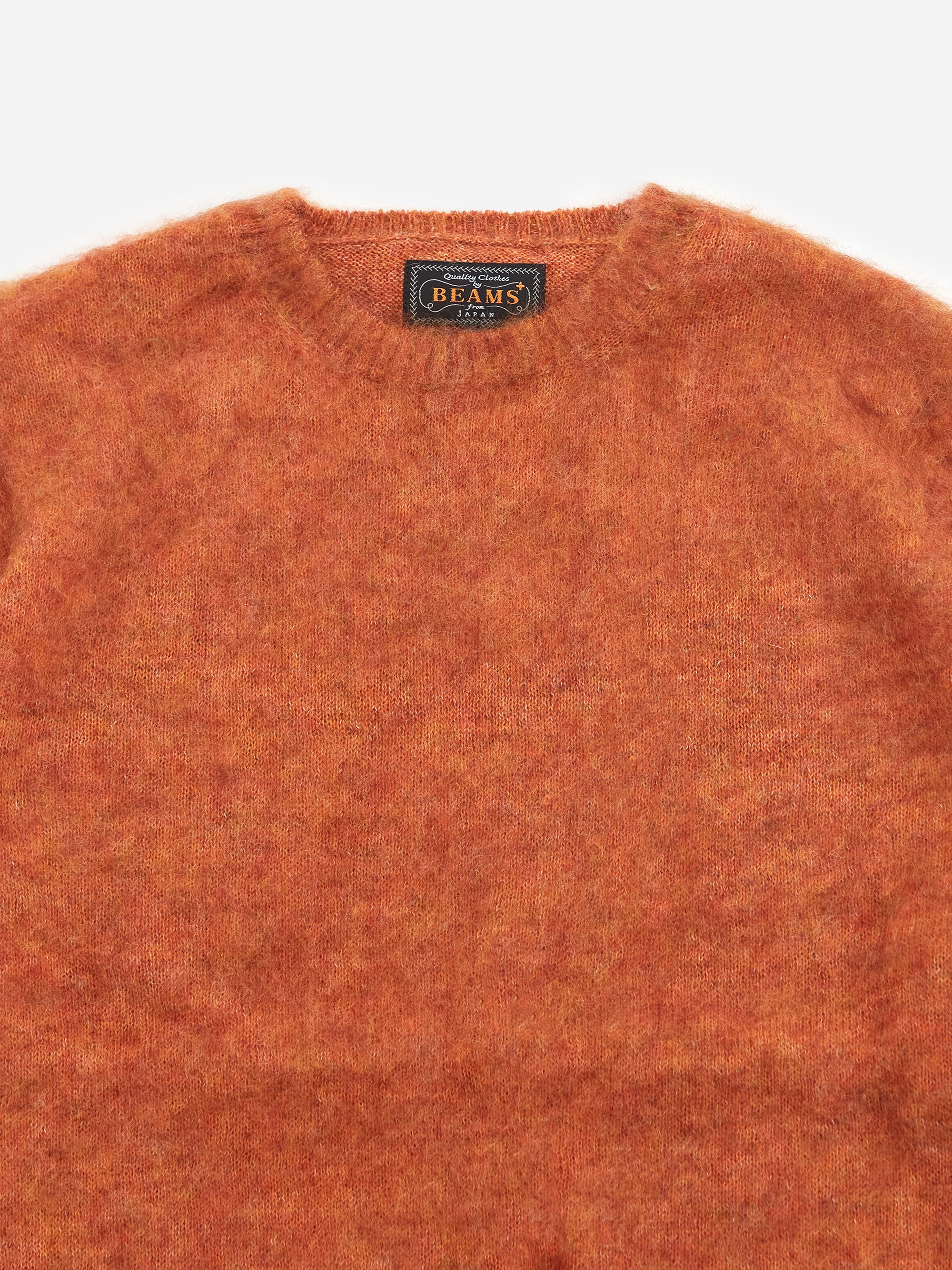 Beams Plus Crew Stretch Mohair - Orange - Image 3