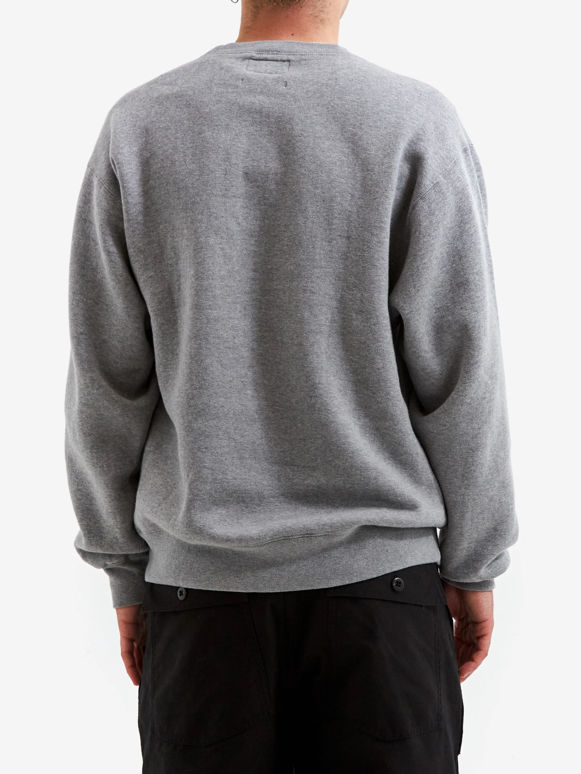 Beams Plus Crew Sweat - Grey - Image 7