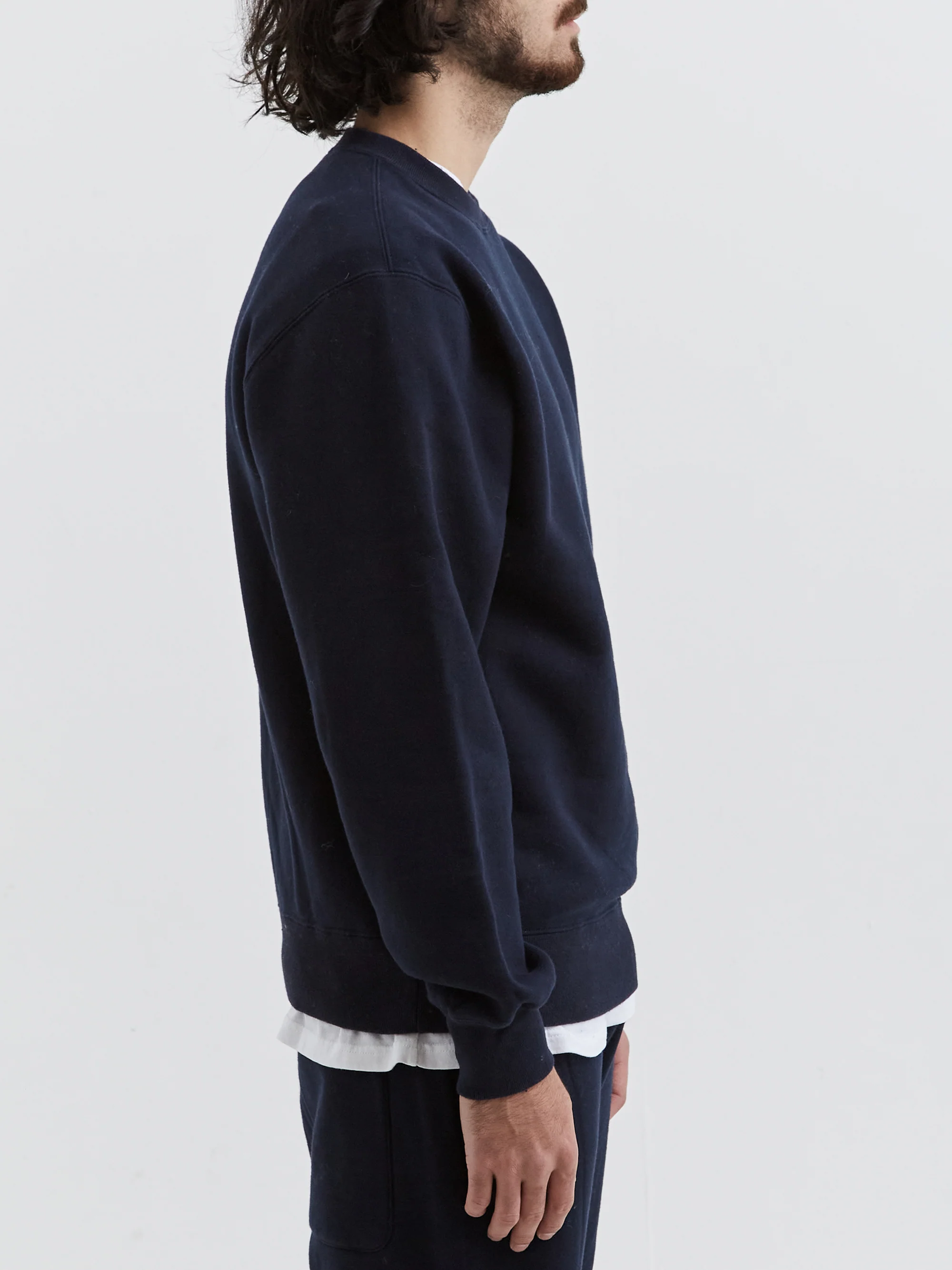 Beams Plus Crew Sweat - Navy - Image 5