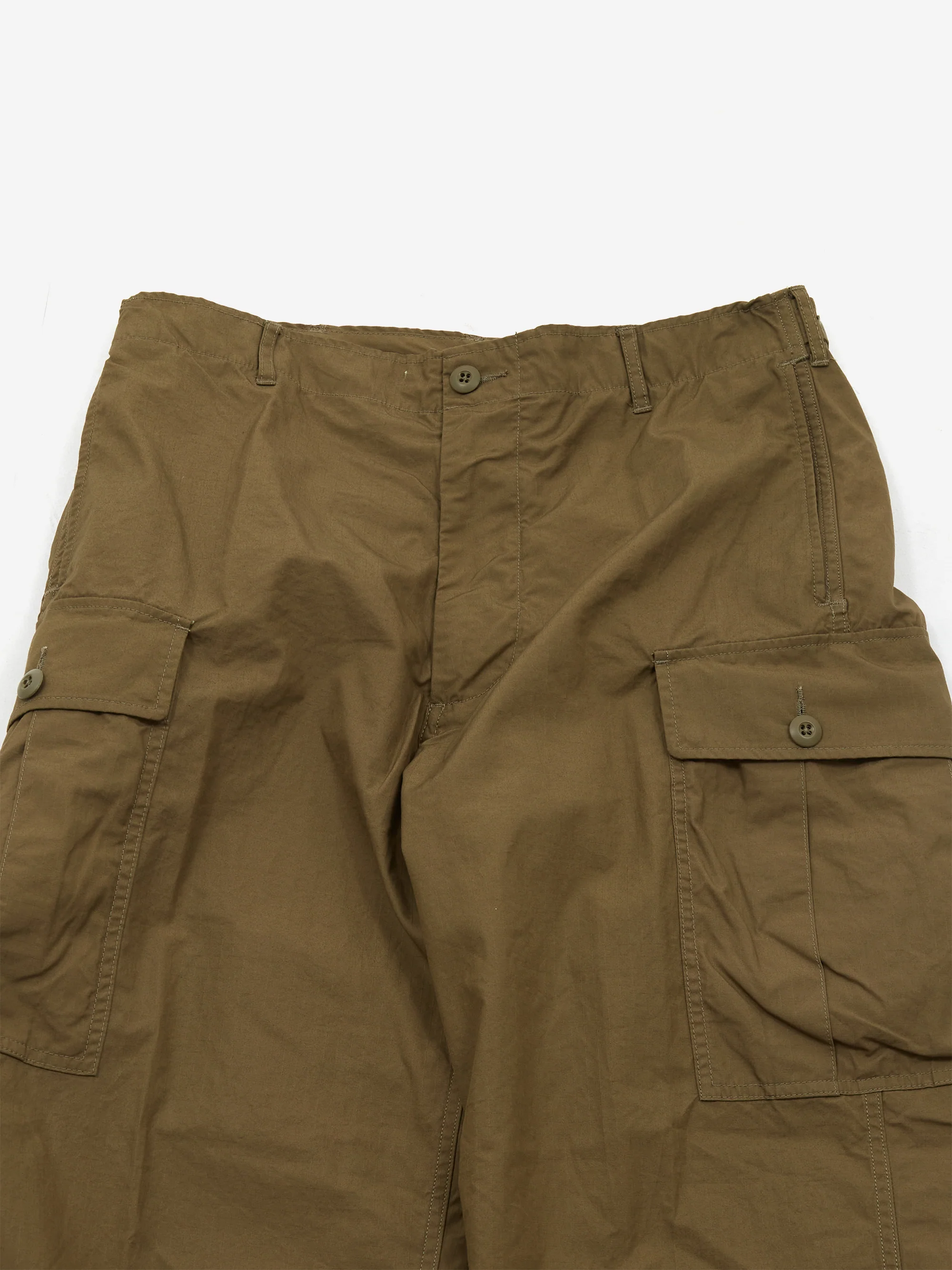 Beams Plus Mil 6 Pocket 80/3 Ripstop Trousers - Olive - Image 3