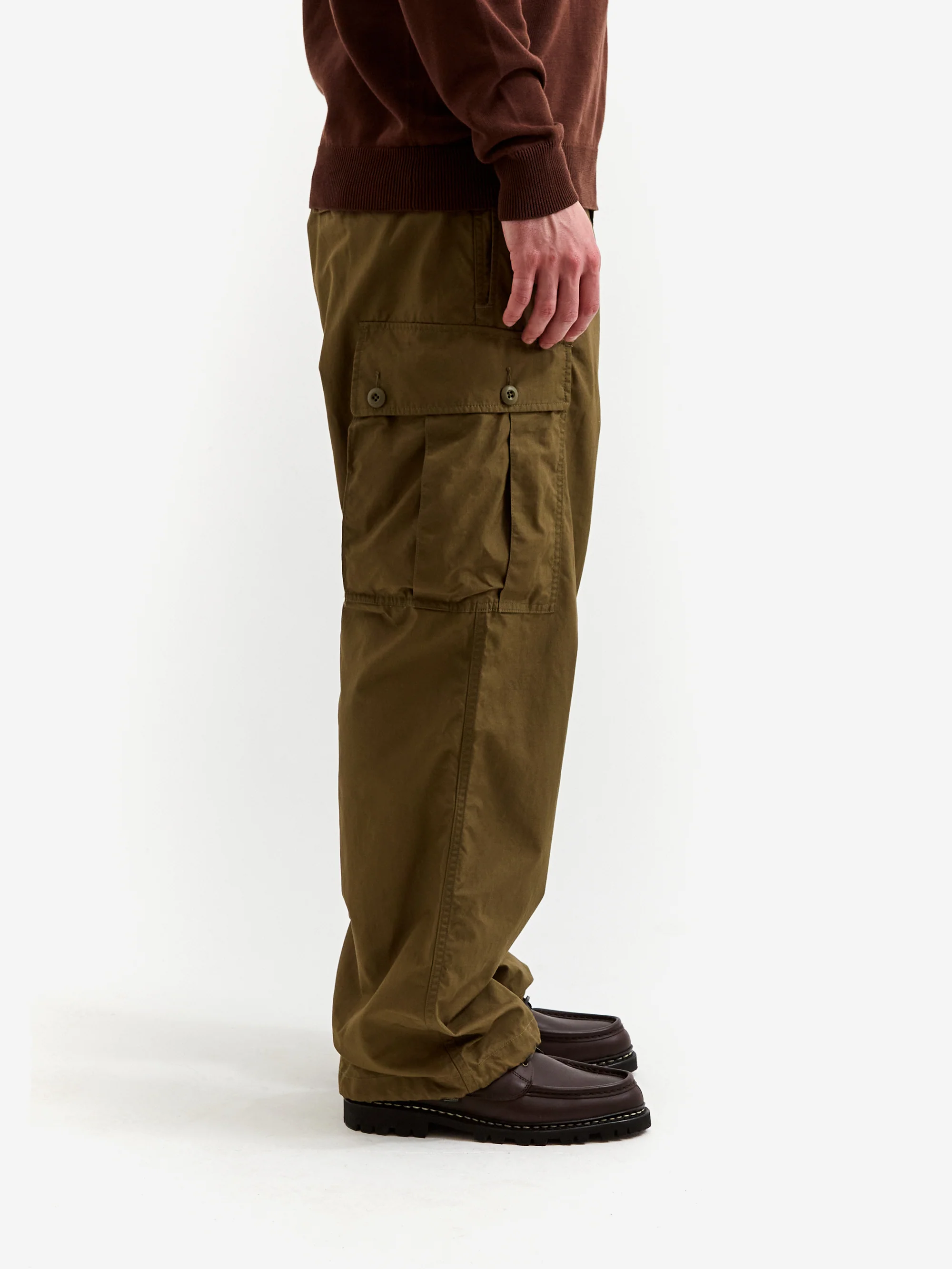 Beams Plus Mil 6 Pocket 80/3 Ripstop Trousers - Olive - Image 5