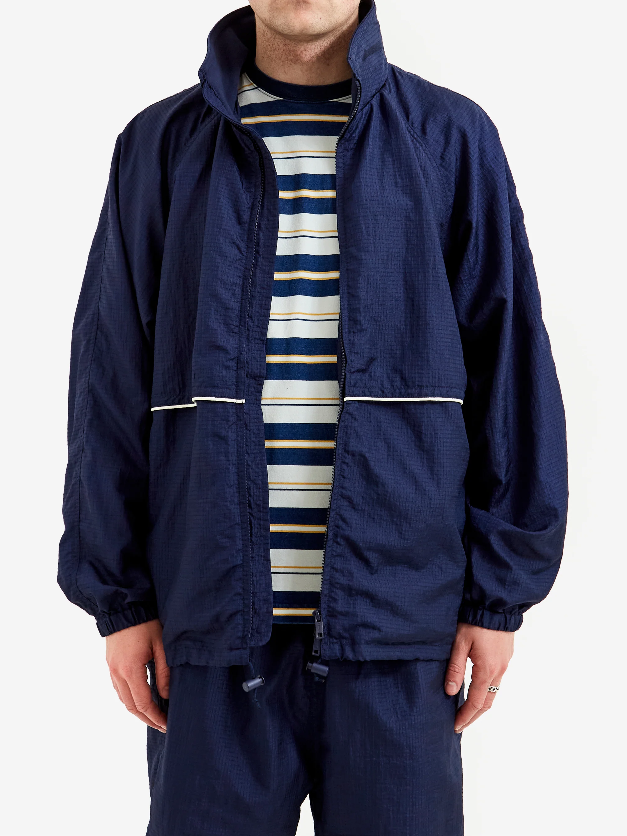 Beams Plus Mil Athletic Jacket Nylon Ripstop - Navy - Image 2