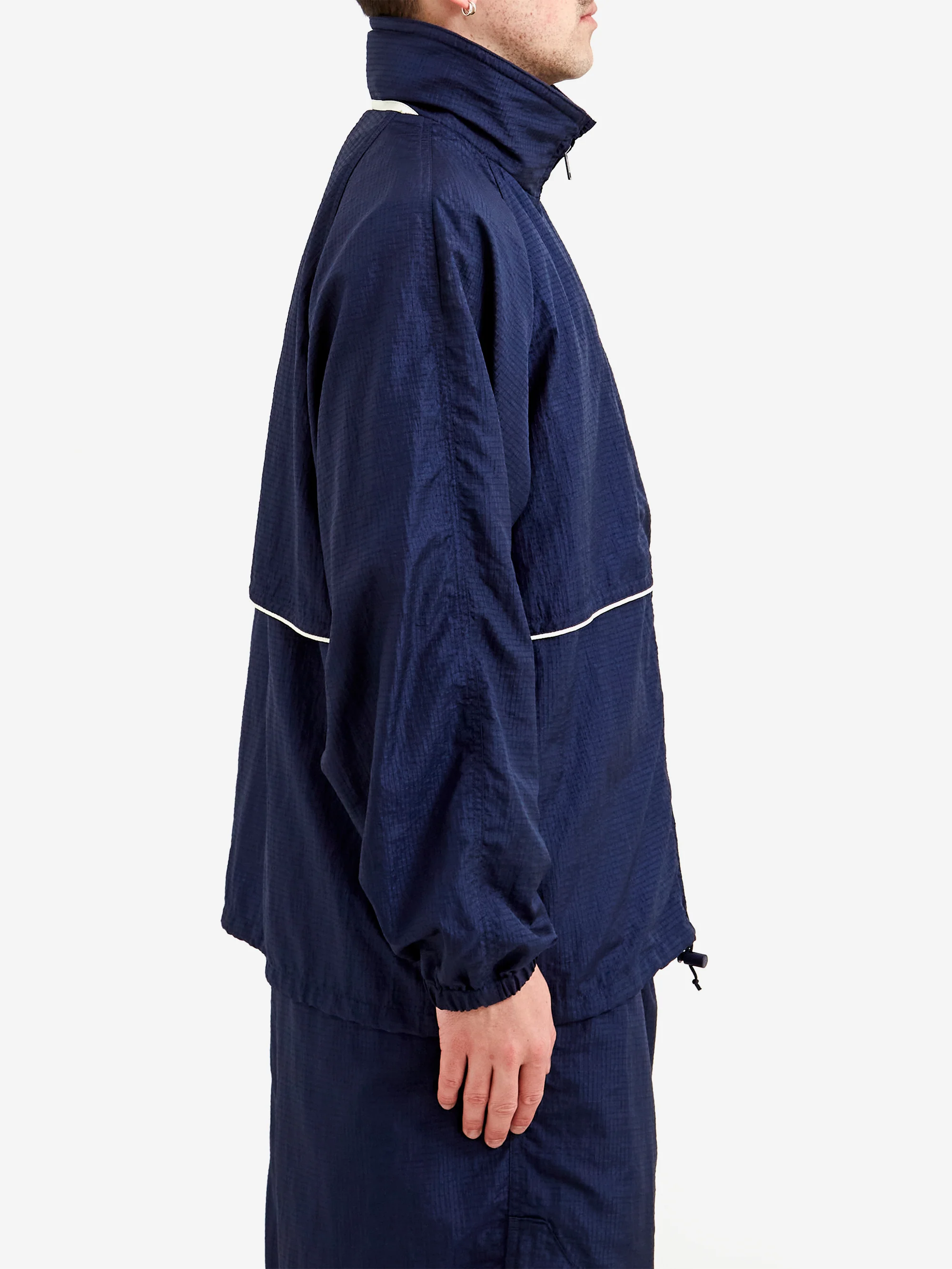 Beams Plus Mil Athletic Jacket Nylon Ripstop - Navy - Image 6