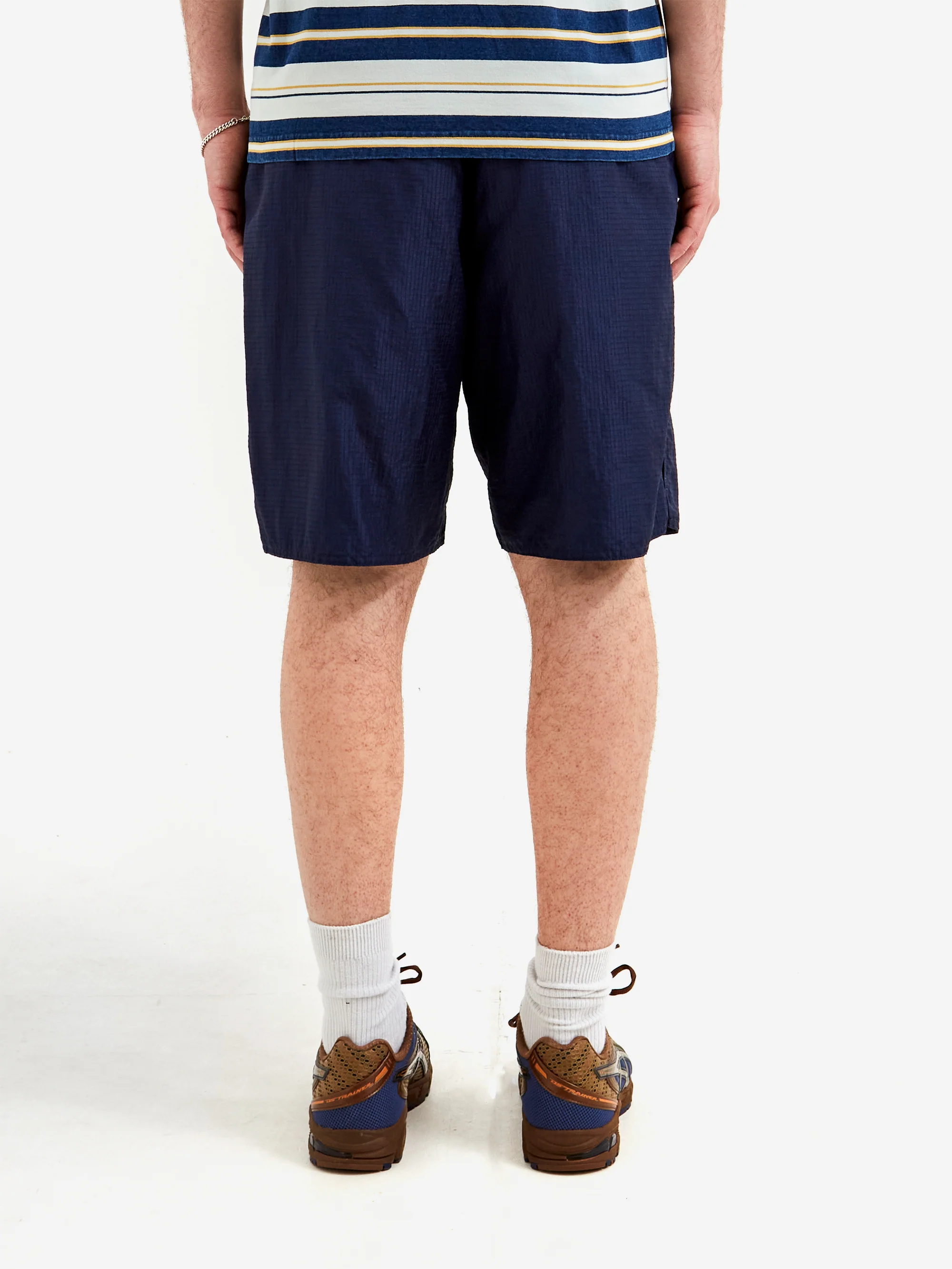 Beams Plus Mil Athletic Shorts Nylon Ripstop - Navy - Image 6