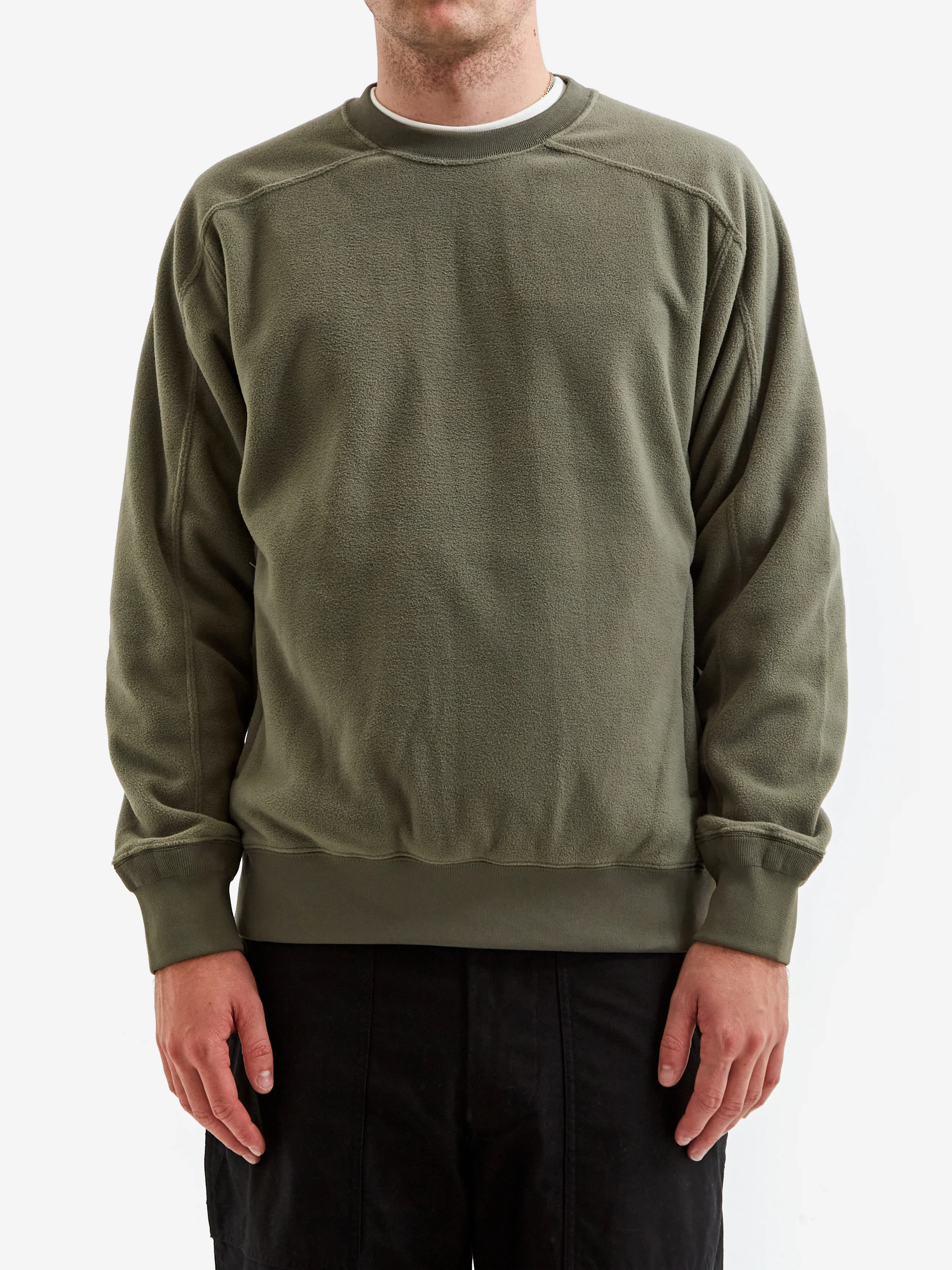 Beams Plus MIL Crew Fleece - Olive - Image 2