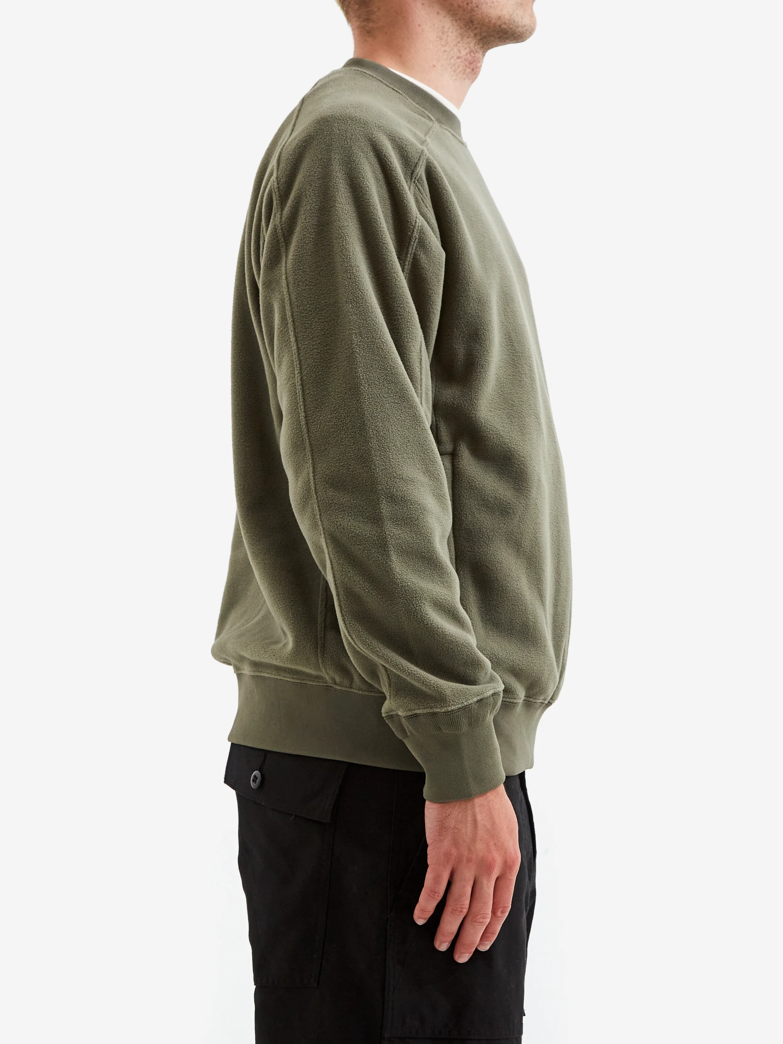 Beams Plus MIL Crew Fleece - Olive - Image 5