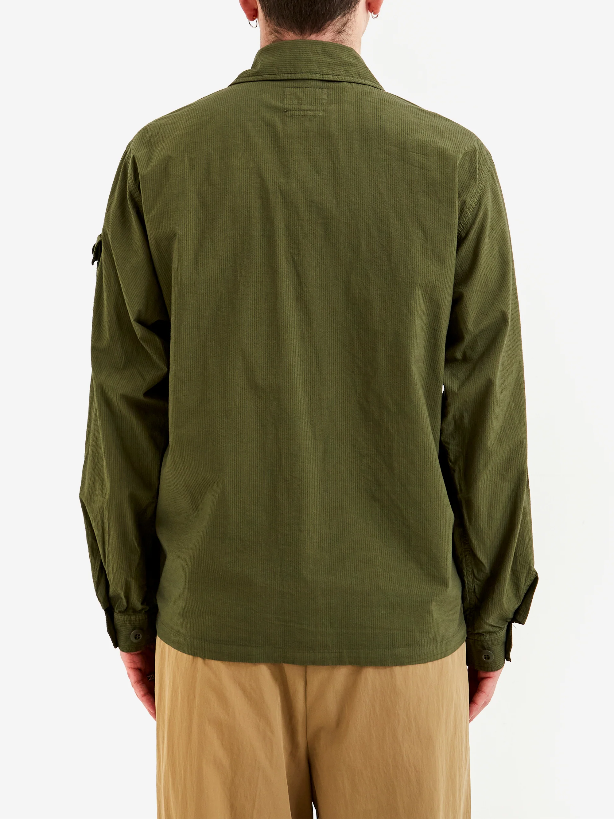 Beams Plus Mil Sht-Jac Textured Ripstop - Olive - Image 6