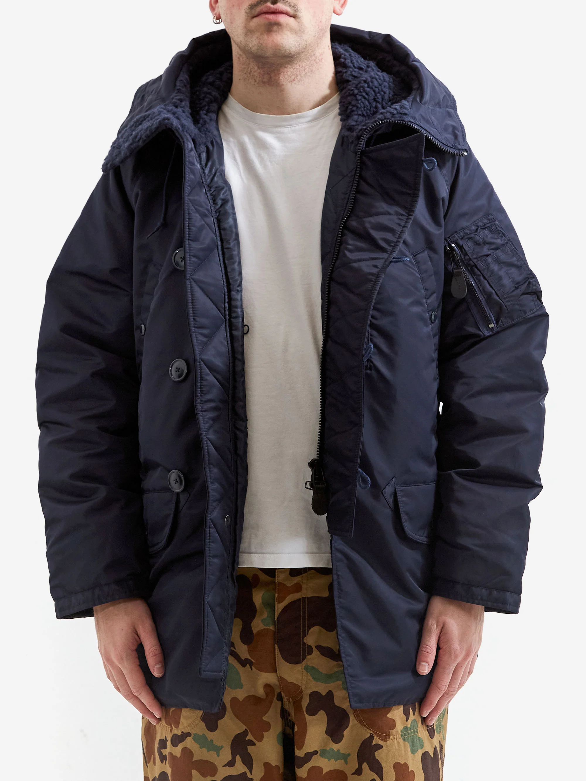 Beams Plus MIL Type N-3B Down Parka - Navy - Image 2