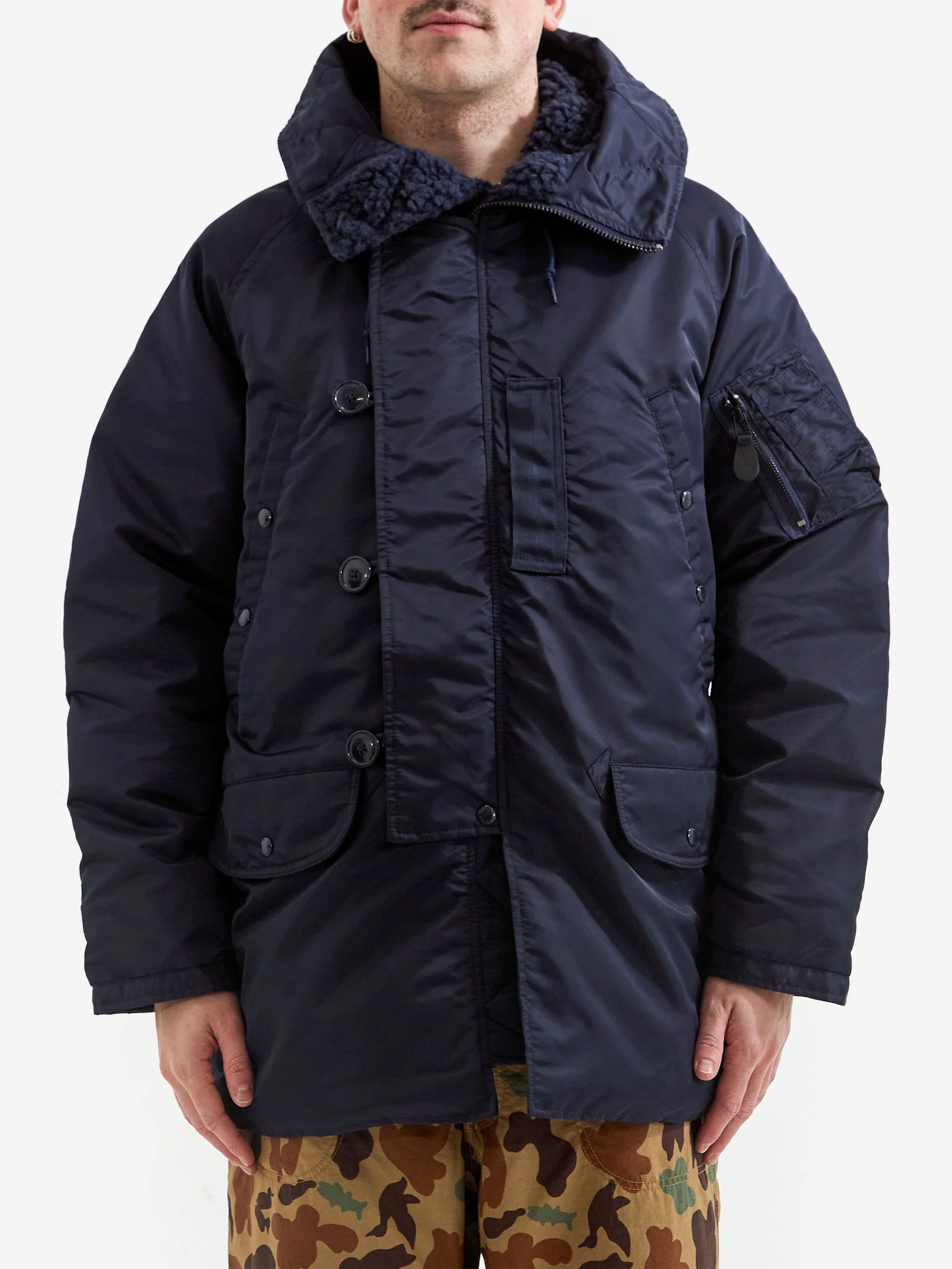Beams Plus MIL Type N-3B Down Parka - Navy - Image 3