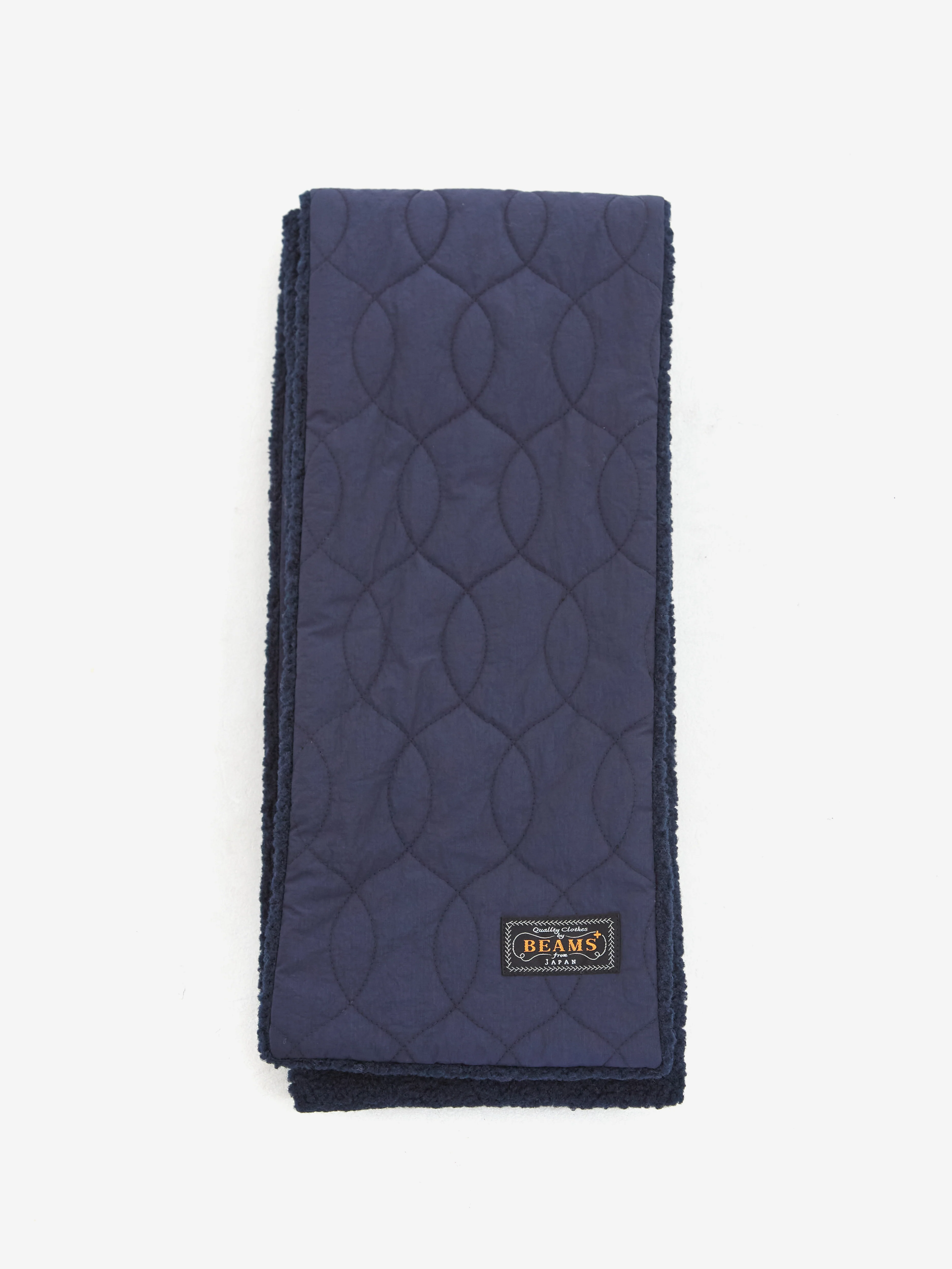Beams Plus Muffler Boa Quilting - Navy