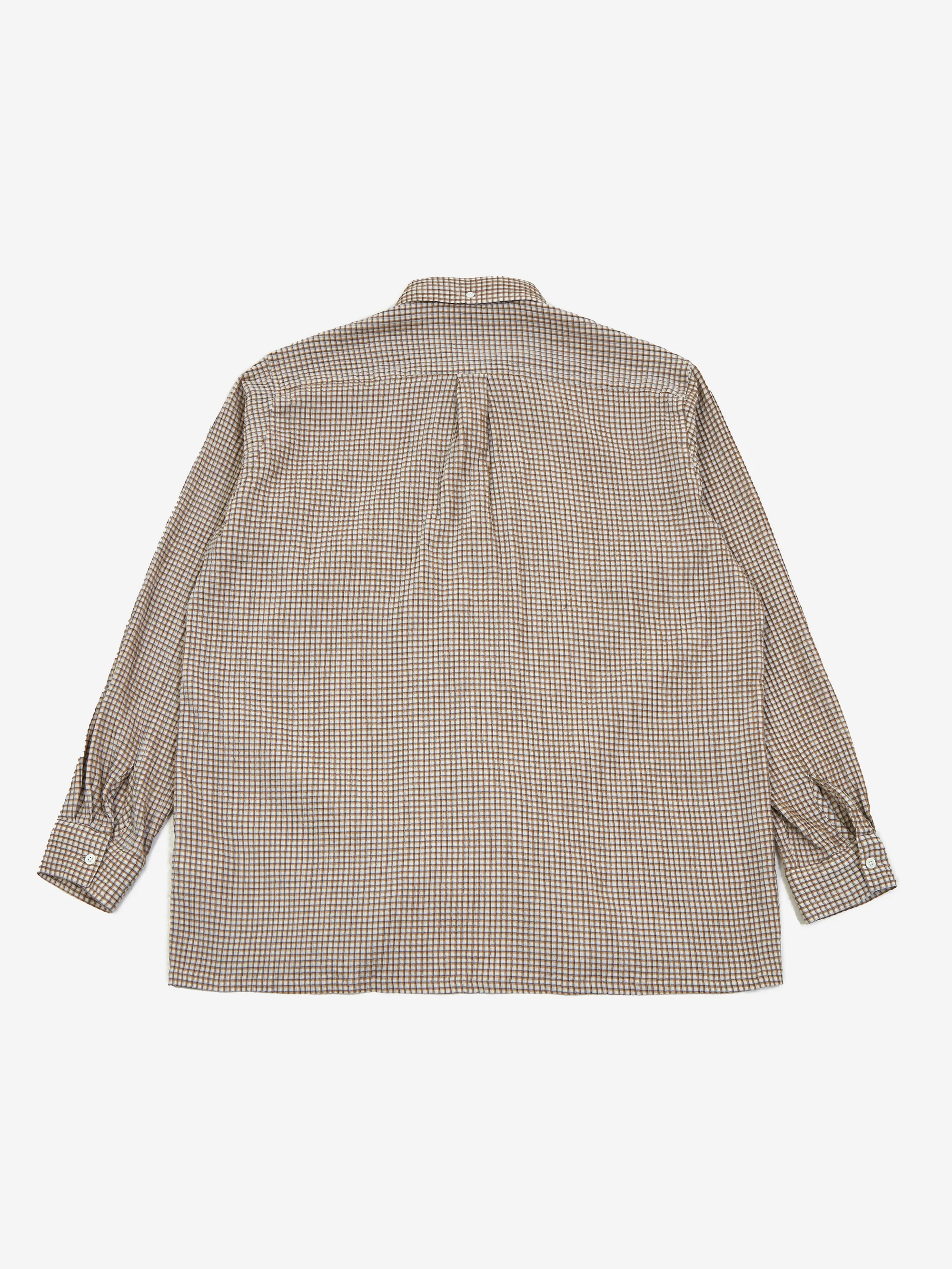 Beams Plus Open B.D. Plaid - Beige - Image 4