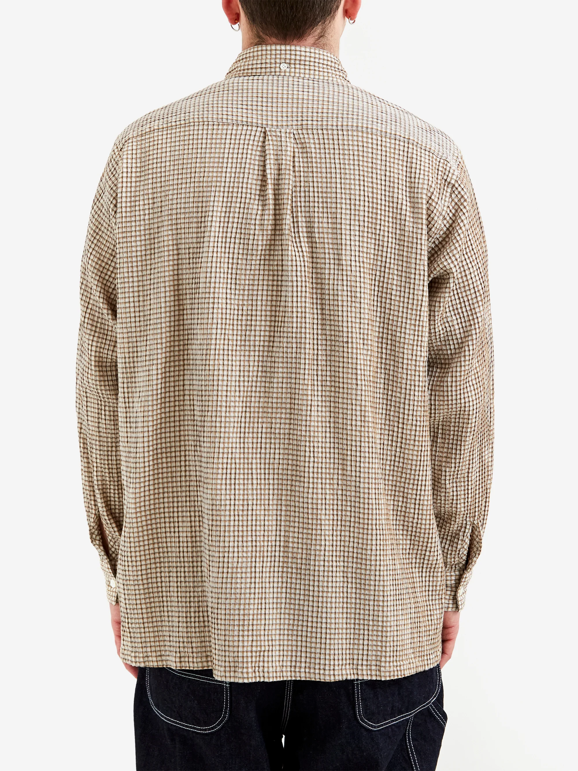 Beams Plus Open B.D. Plaid - Beige - Image 7