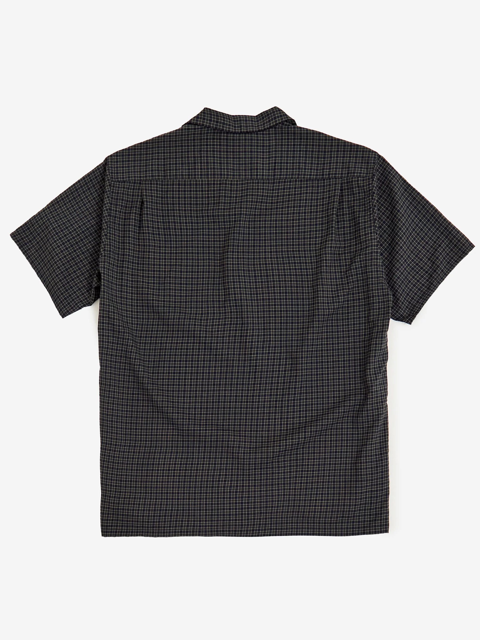 Beams Plus Open Collar Washable Wool Plaid - Green - Image 4