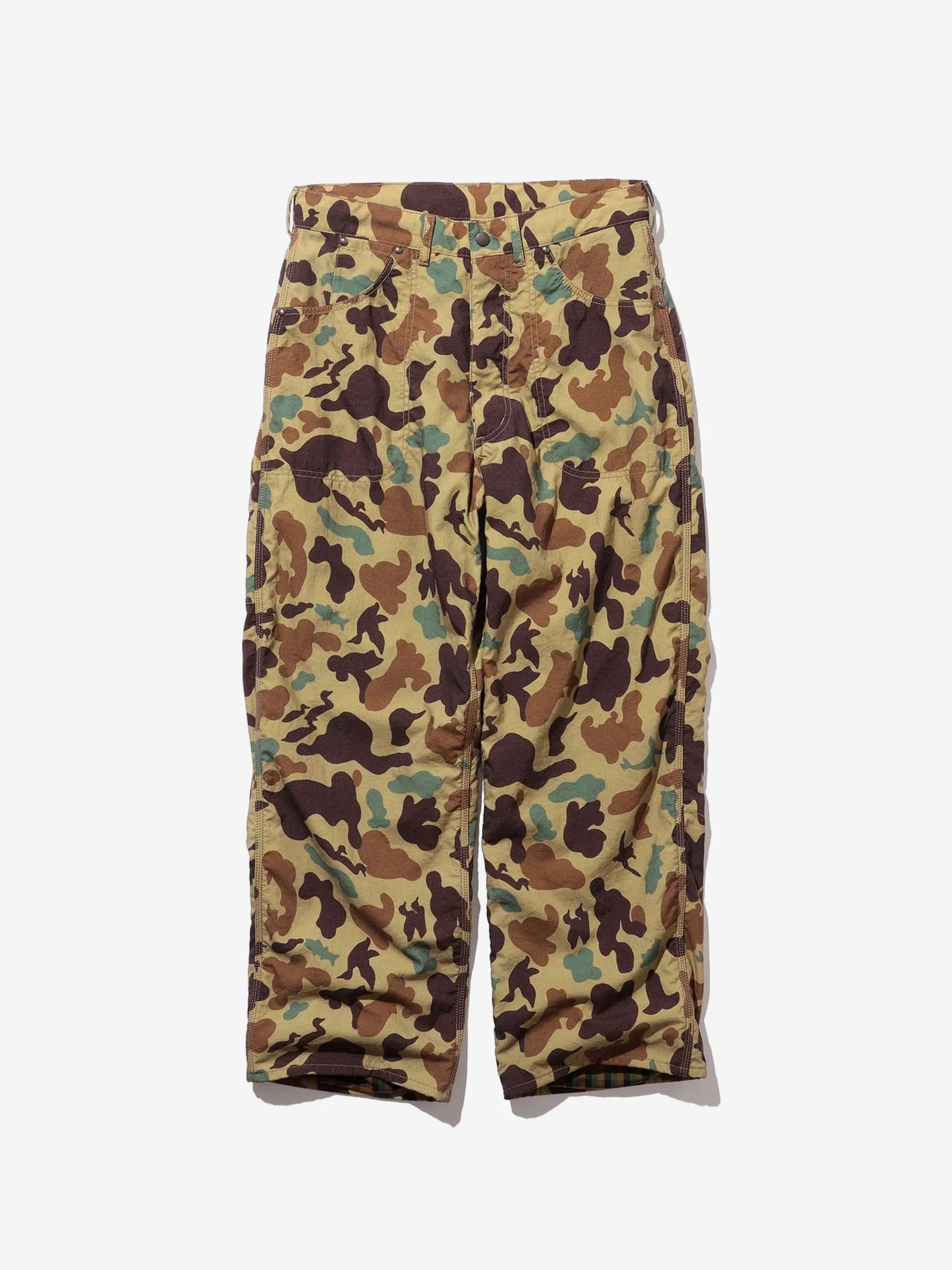 Beams Plus Painter Pants Lined Animal Camo - Khaki