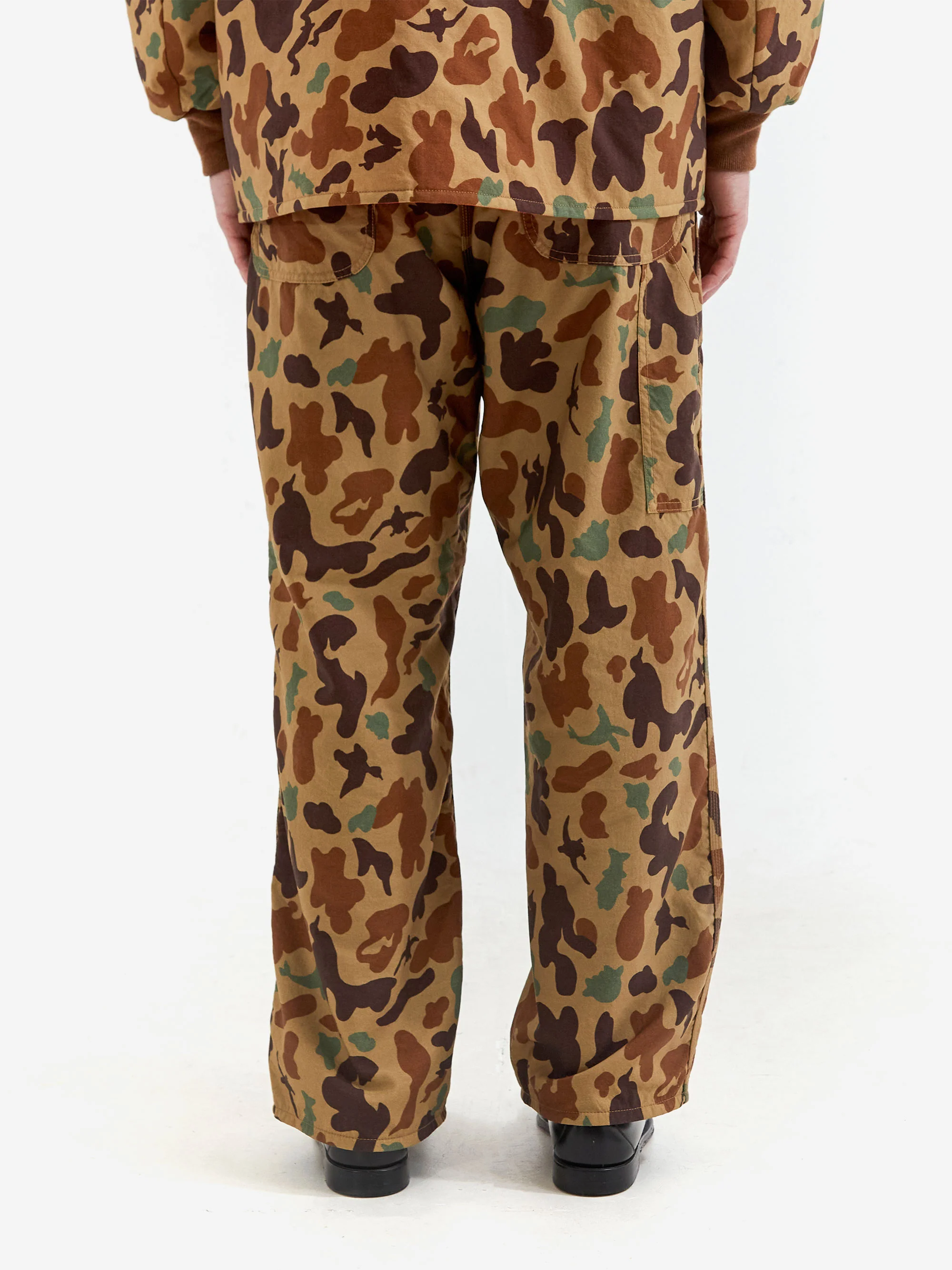 Beams Plus Painter Pants Lined Animal Camo - Khaki - Image 6