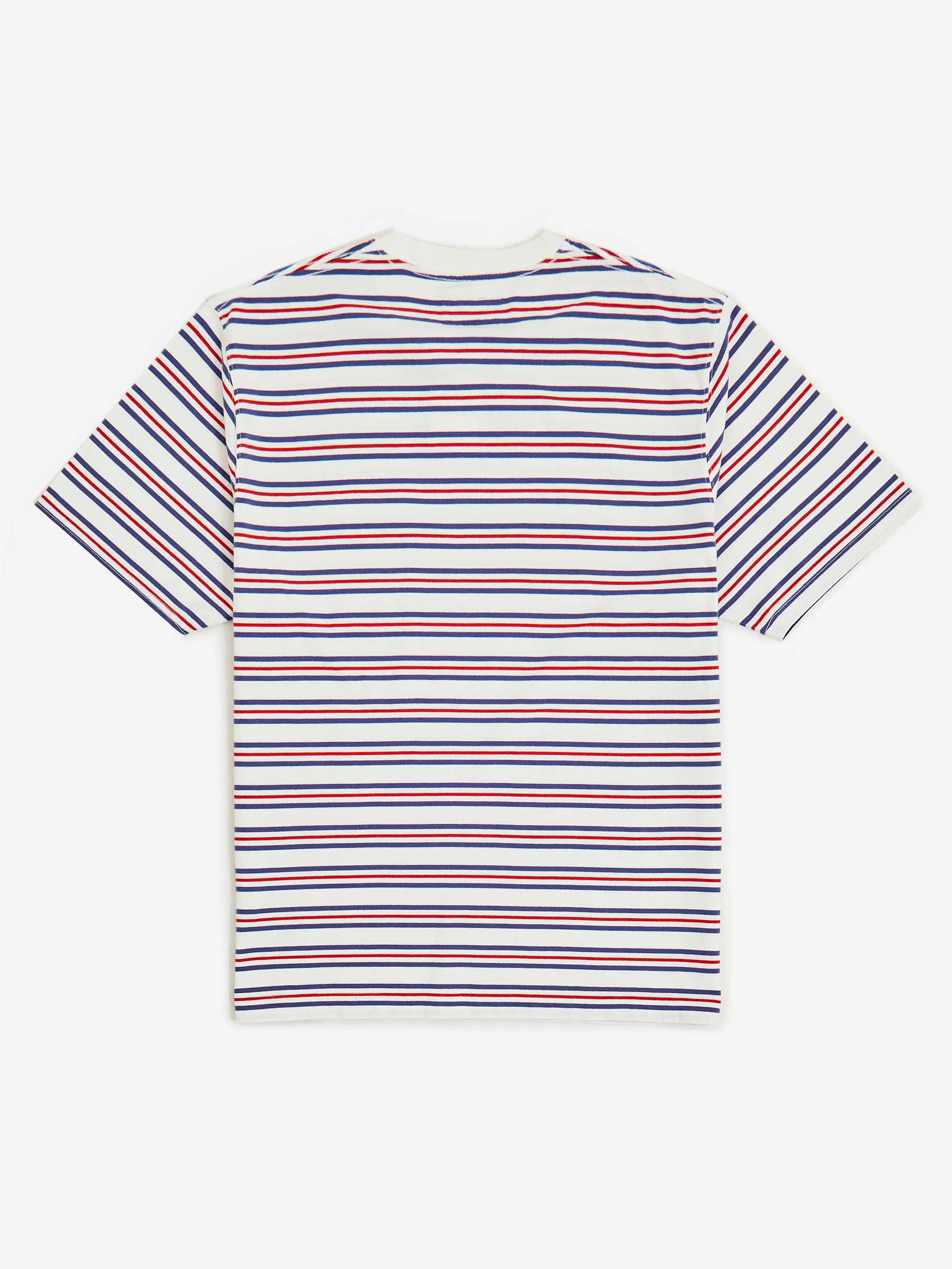 Beams Plus Pocket Tee Multi Stripe - Off White - Image 4