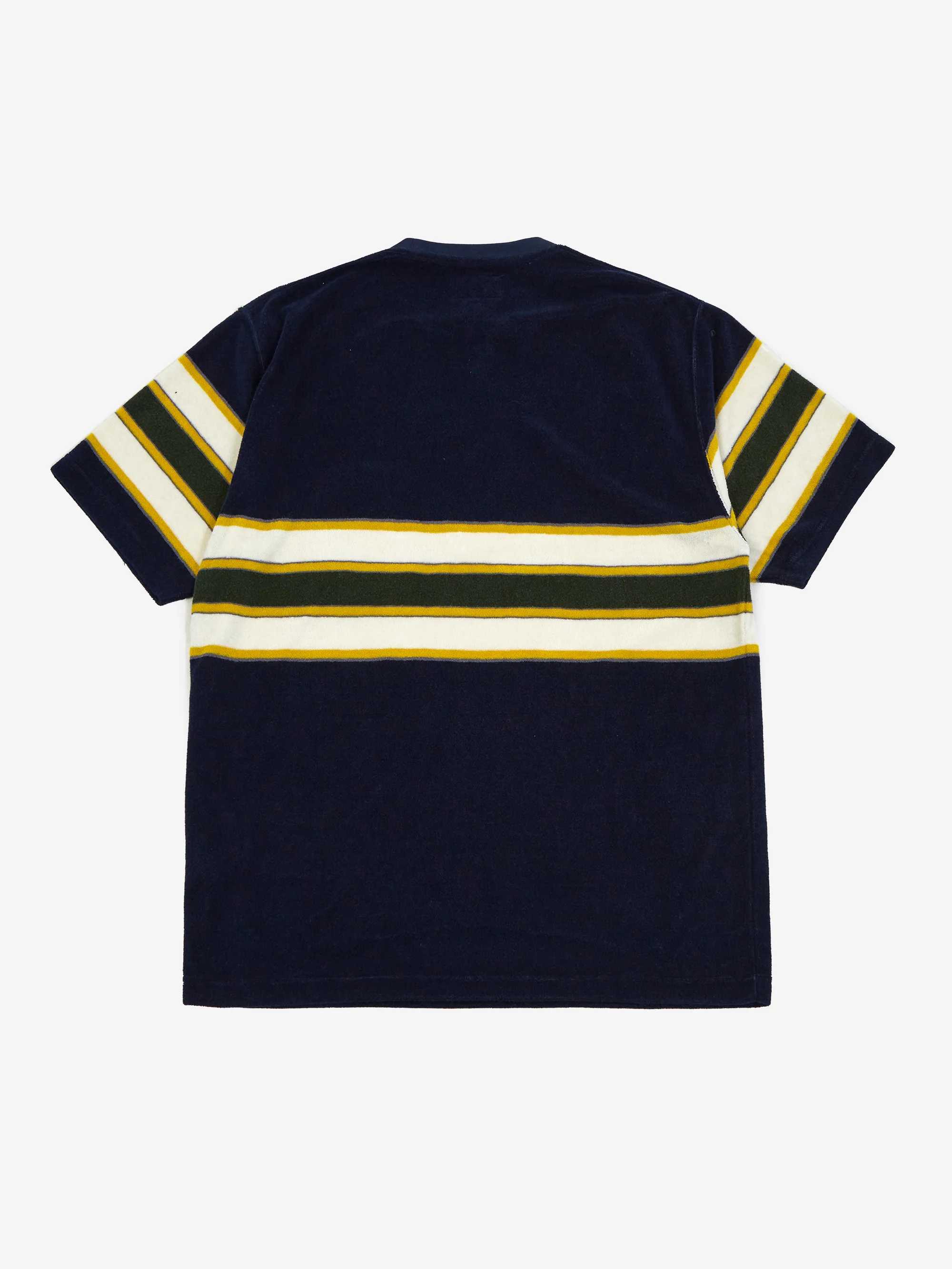 Beams Plus Pocket Tee Stripe Indigo - One Wash - Image 4